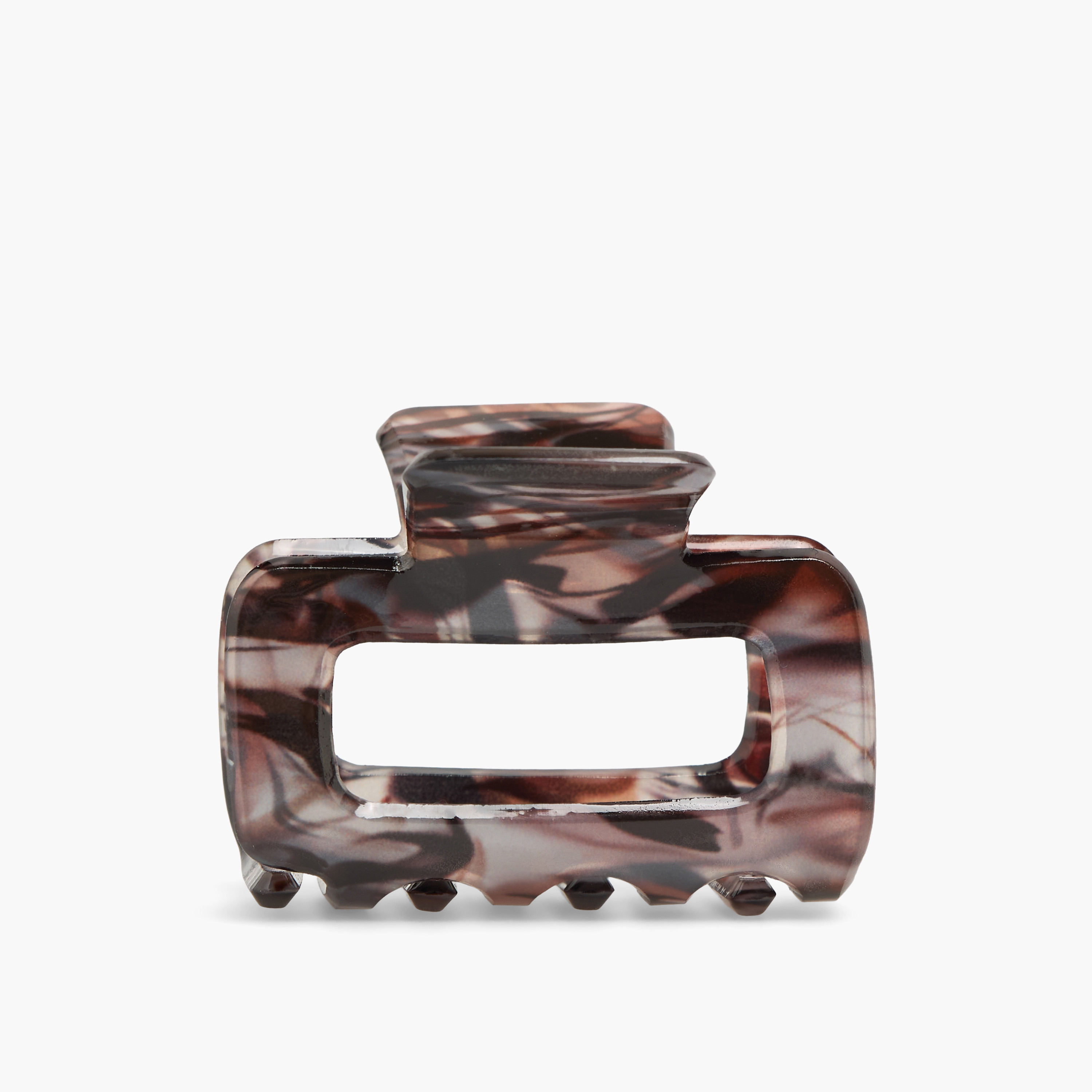 Pack of 3 Rectangular Hair Clamps with Marble Design-women-hairaccessories-clamps-image-2