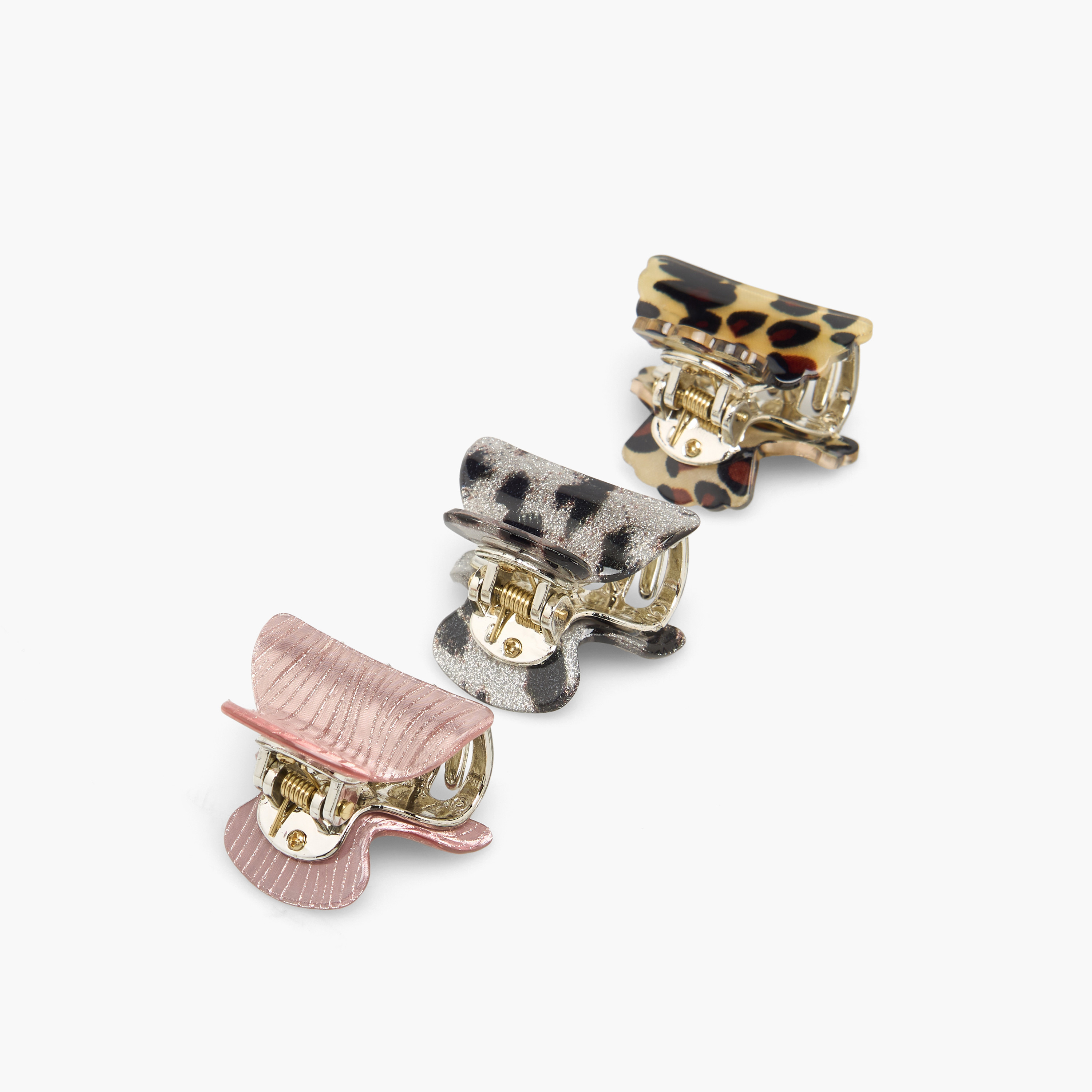 طقم مشابك شعر منحنية بطبعات حيوانات - عبوة من 3 قطع-women-hairaccessories-clamps-image-5