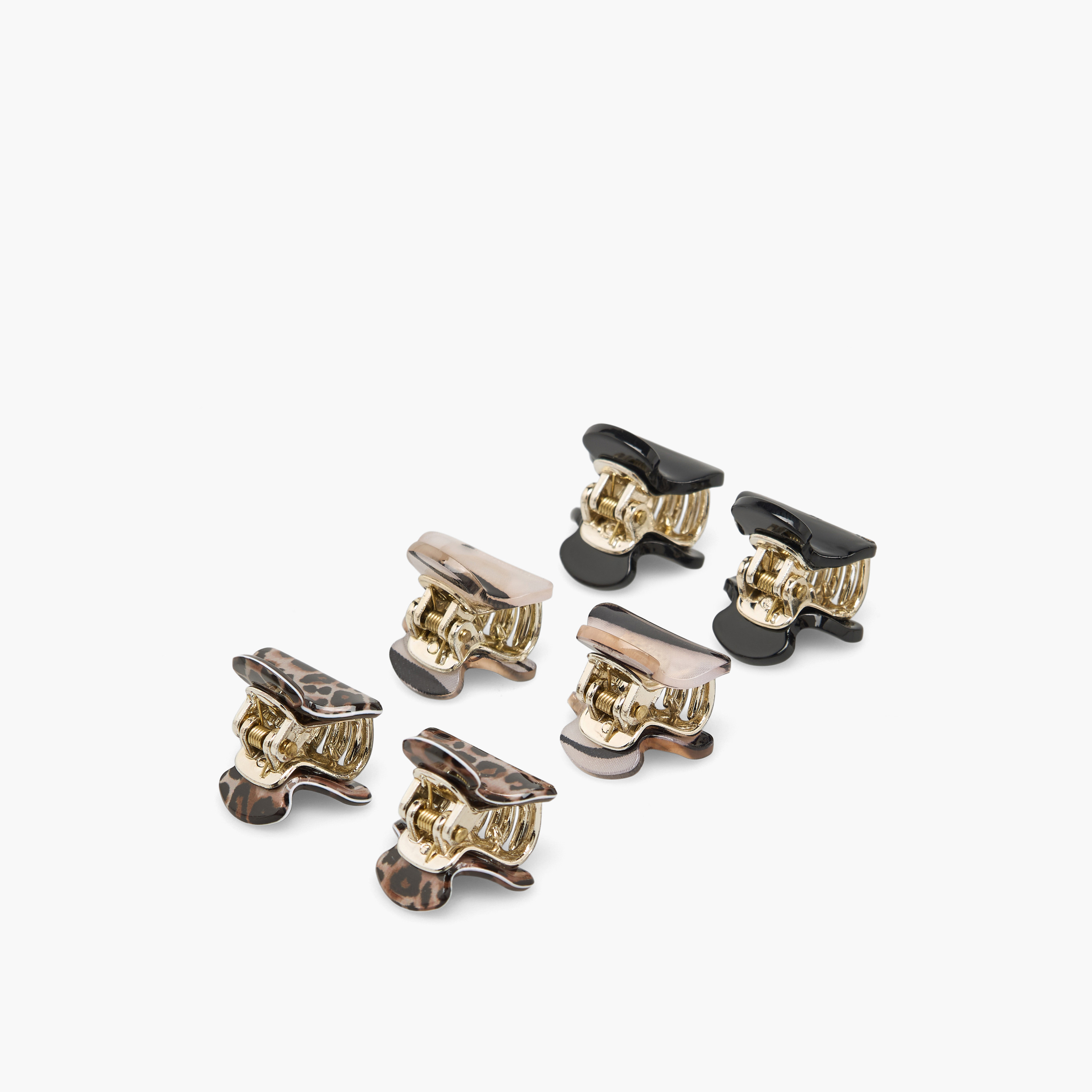 Pack of 6 Curved Hair Clamps with Assorted Design-women-hairaccessories-clamps-image-5