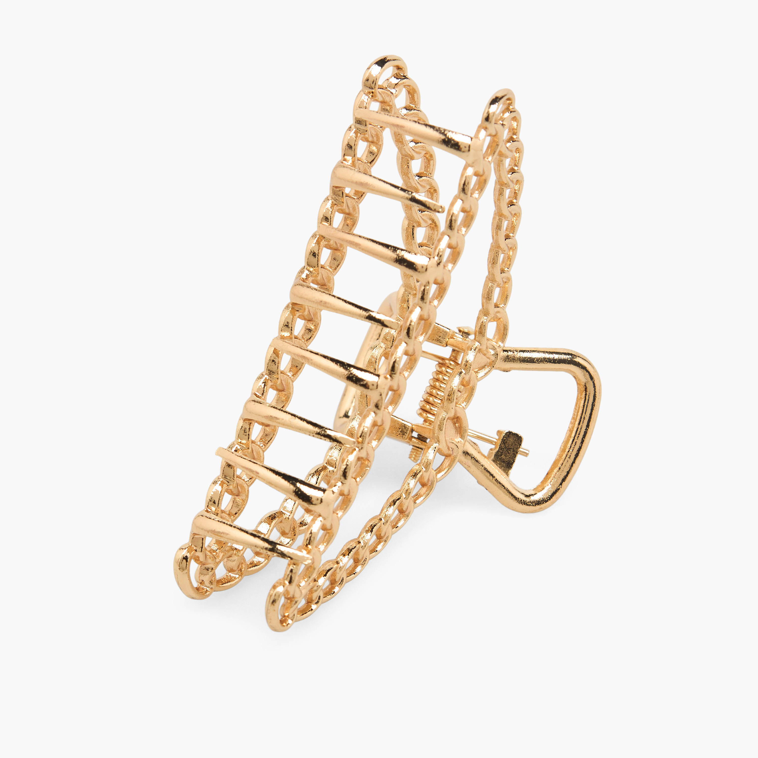 Pack of 2 Curved Hair Clamps with Metallic Design-women-hairaccessories-clamps-image-5