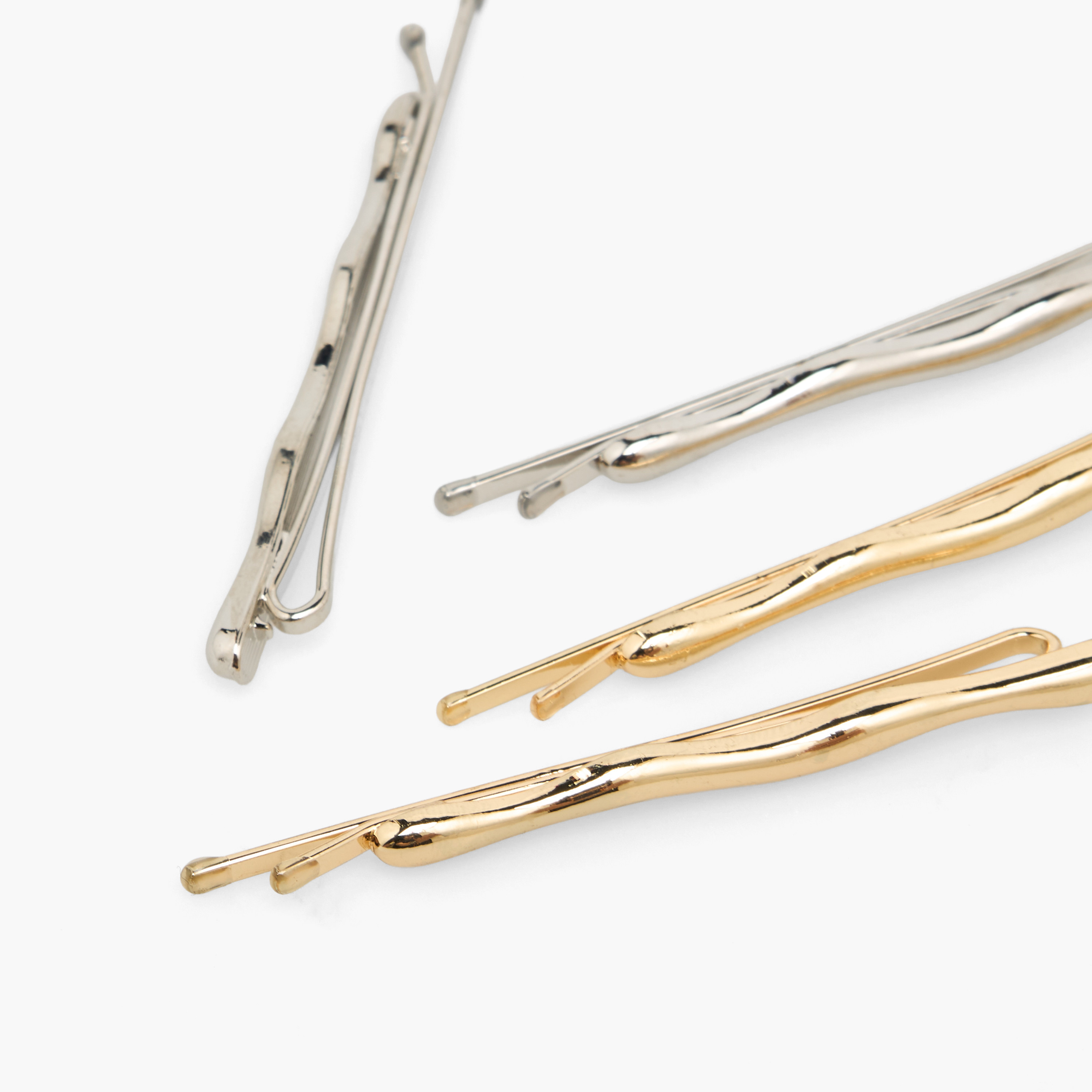 Set of 4 - Wavy Metallic Hairpin-women-hairaccessories-clips-image-4