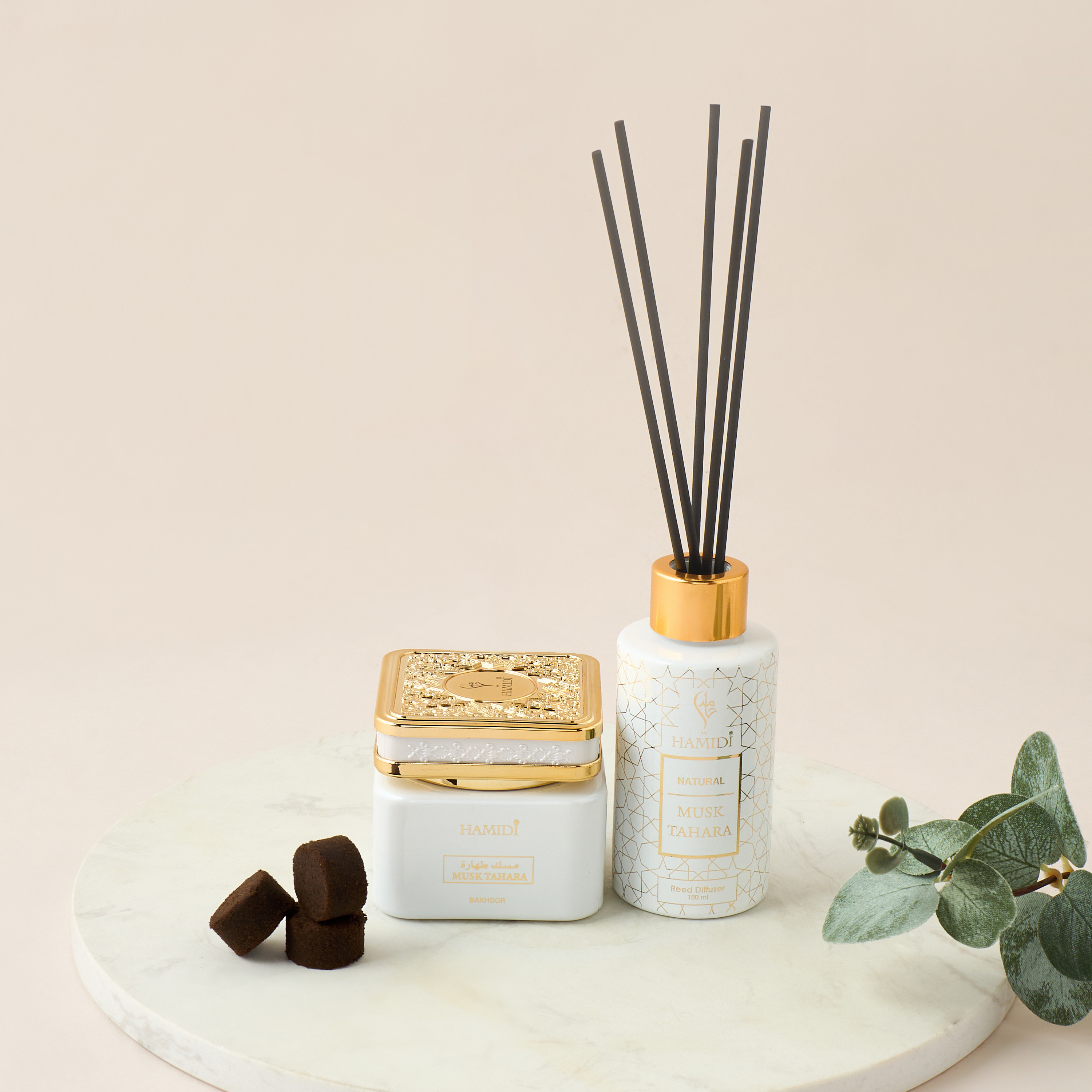 Hamidi 2-Piece Musk Tahara Natural Muattar and Reed Difuser Gift Set-household-homefragrance-fragrancegiftset-image-1
