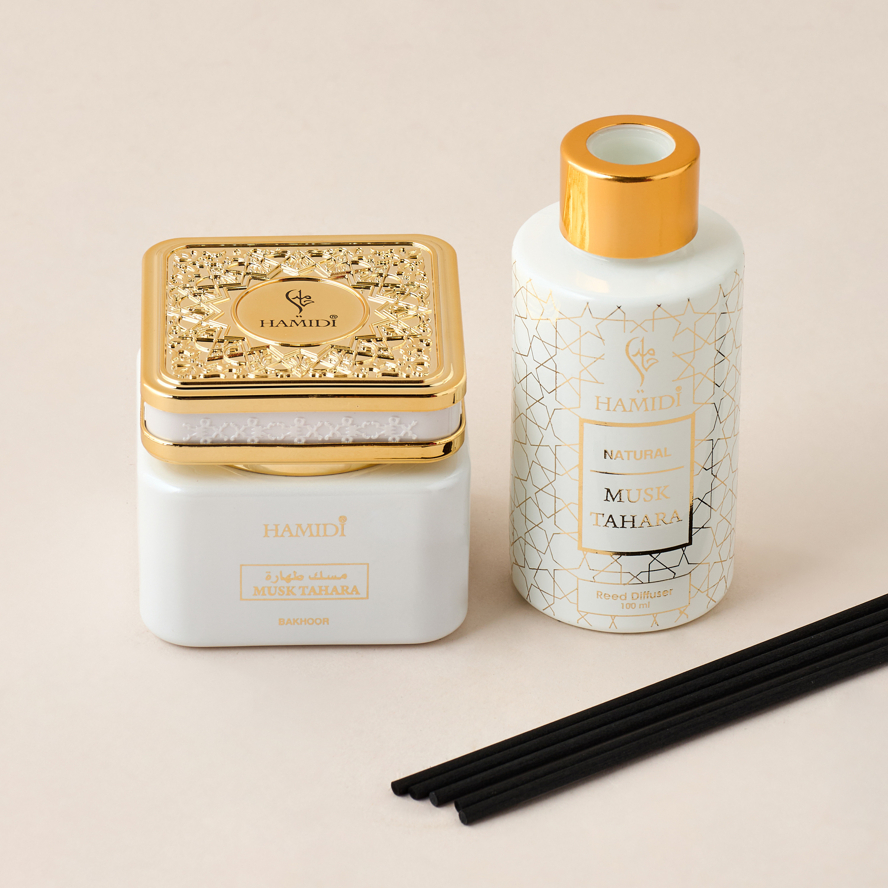 Hamidi 2-Piece Musk Tahara Natural Muattar and Reed Difuser Gift Set-household-homefragrance-fragrancegiftset-image-2