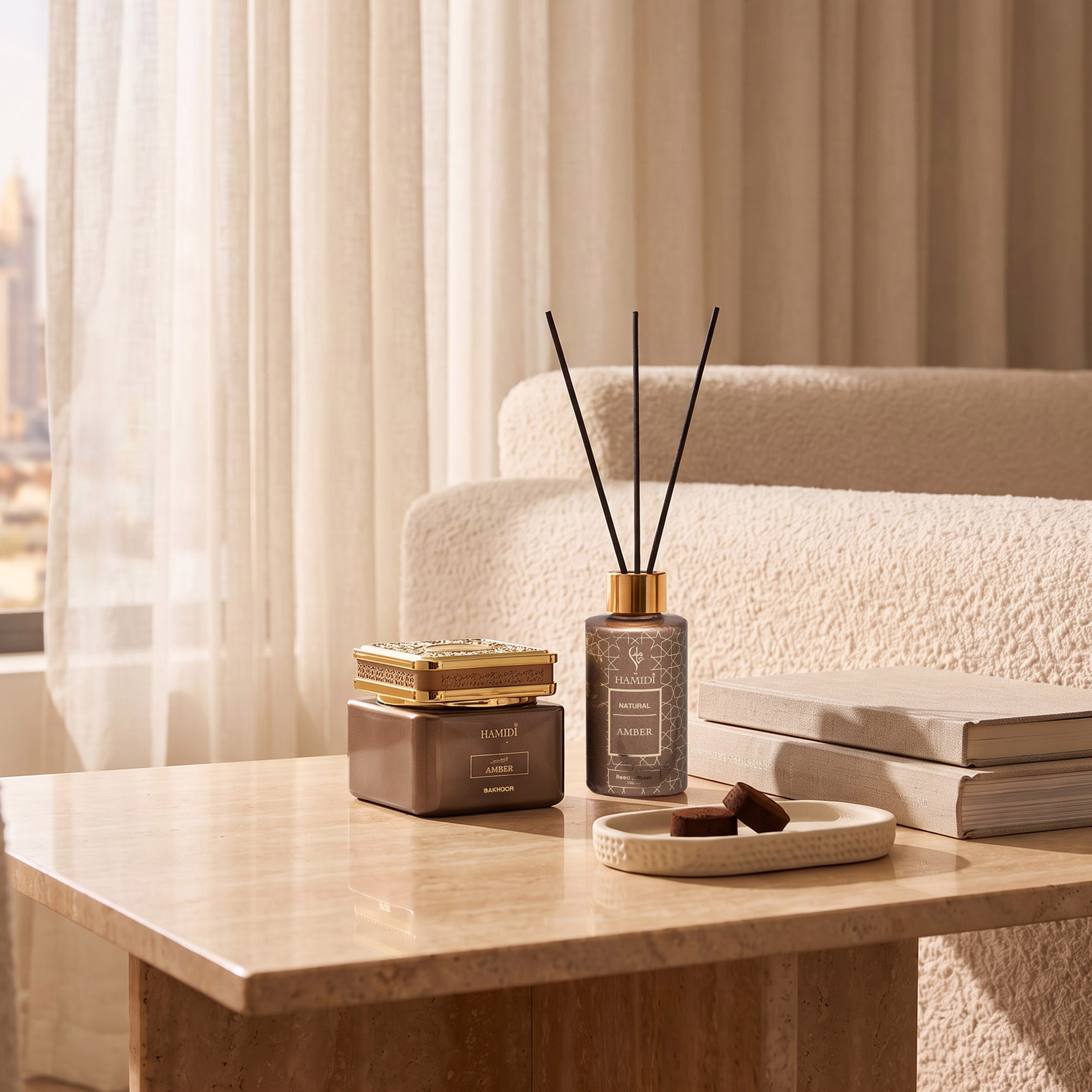 Hamidi 2-Piece Natural Amber Muattar and Reed Diffuser Gift Set-household-homefragrance-fragrancegiftset-image-4