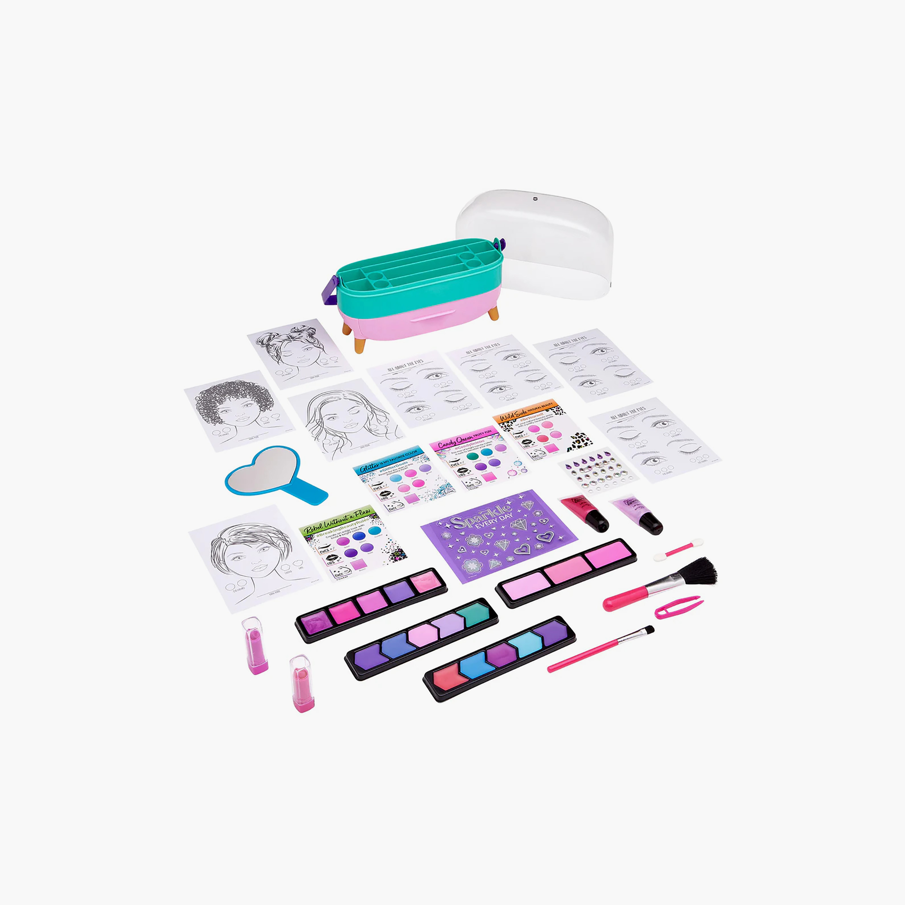 Shimmer N Sparkle All-In-One Beauty Caddy Cosmetic Set-toys-roleplay-makeupandcosmeticsets-image-1