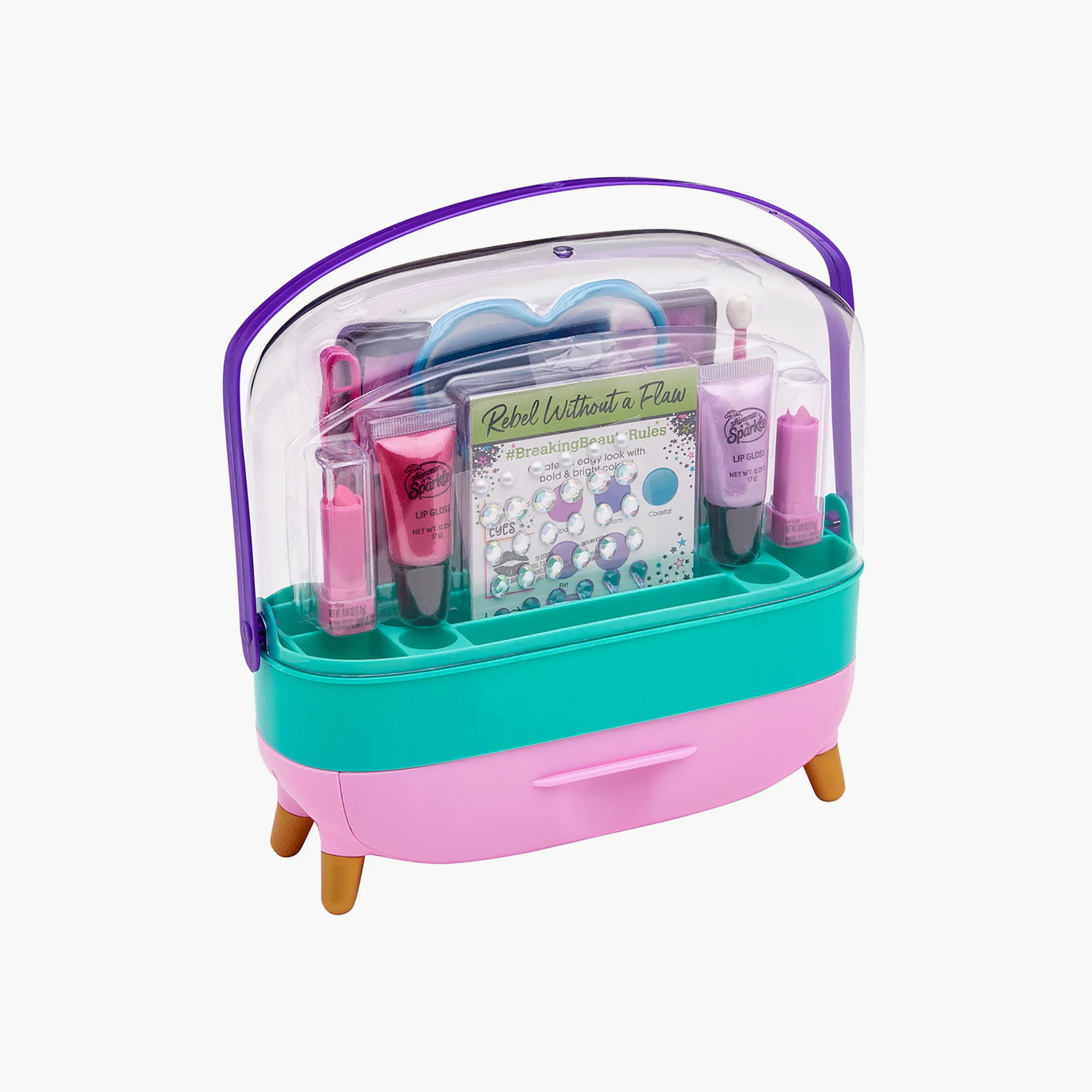 Shimmer N Sparkle All-In-One Beauty Caddy Cosmetic Set-toys-roleplay-makeupandcosmeticsets-image-5