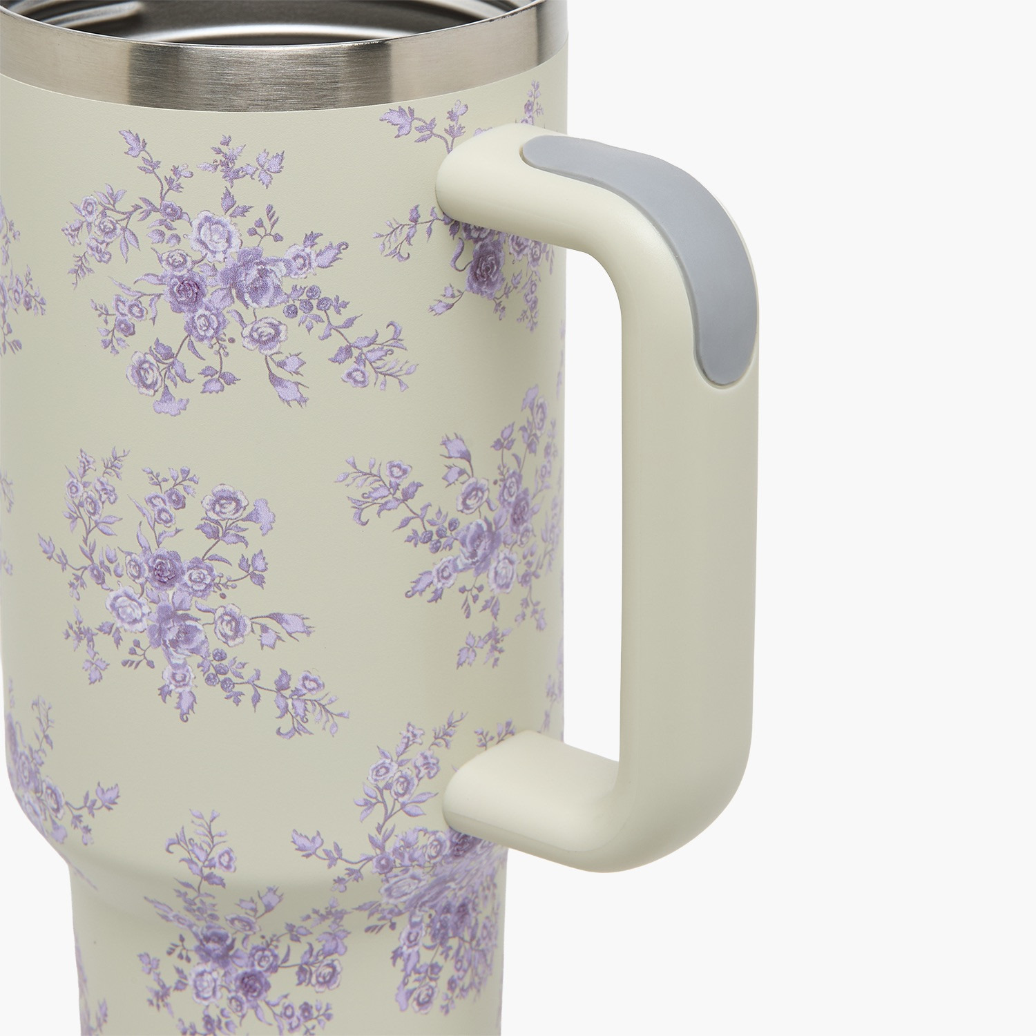 Floral Print Double Wall Stainless Steel Tumbler with Straw-household-dining-drinkserveware-bottles-image-5