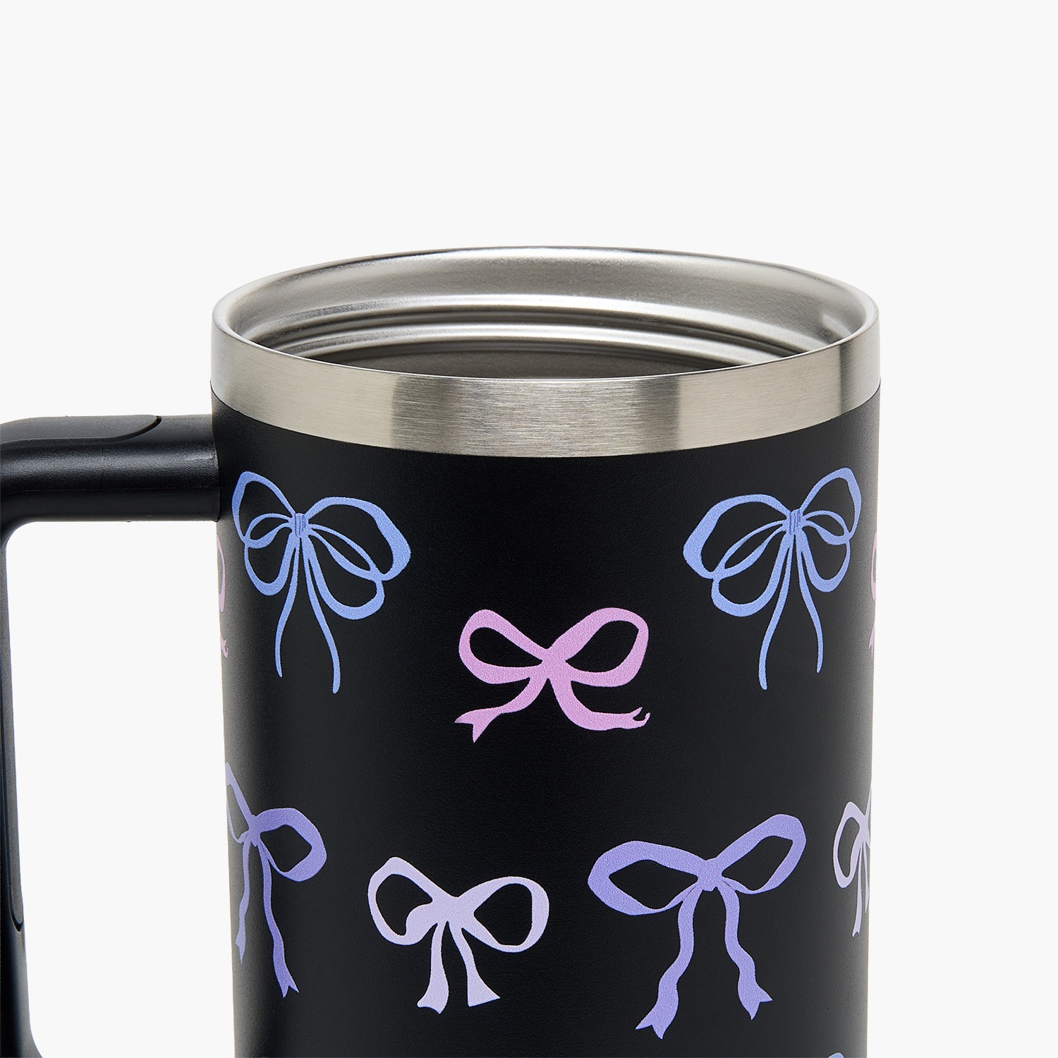Bow Print Double Wall Stainless Steel Tumbler with Straw-household-dining-drinkserveware-bottles-image-6