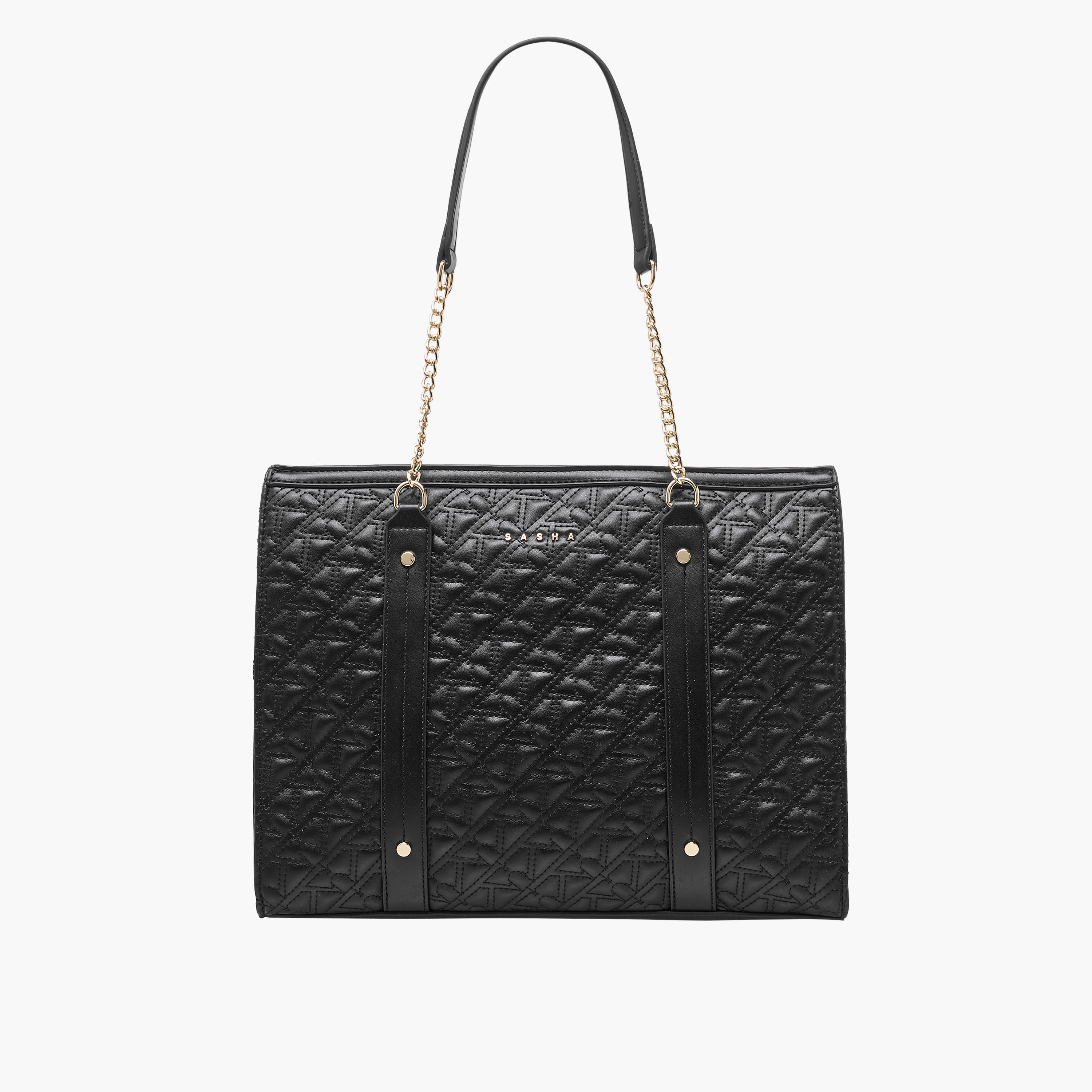 Sasha Quilted Tote Bag with Double Handle-women-bagsandwallets-handbags-image-1
