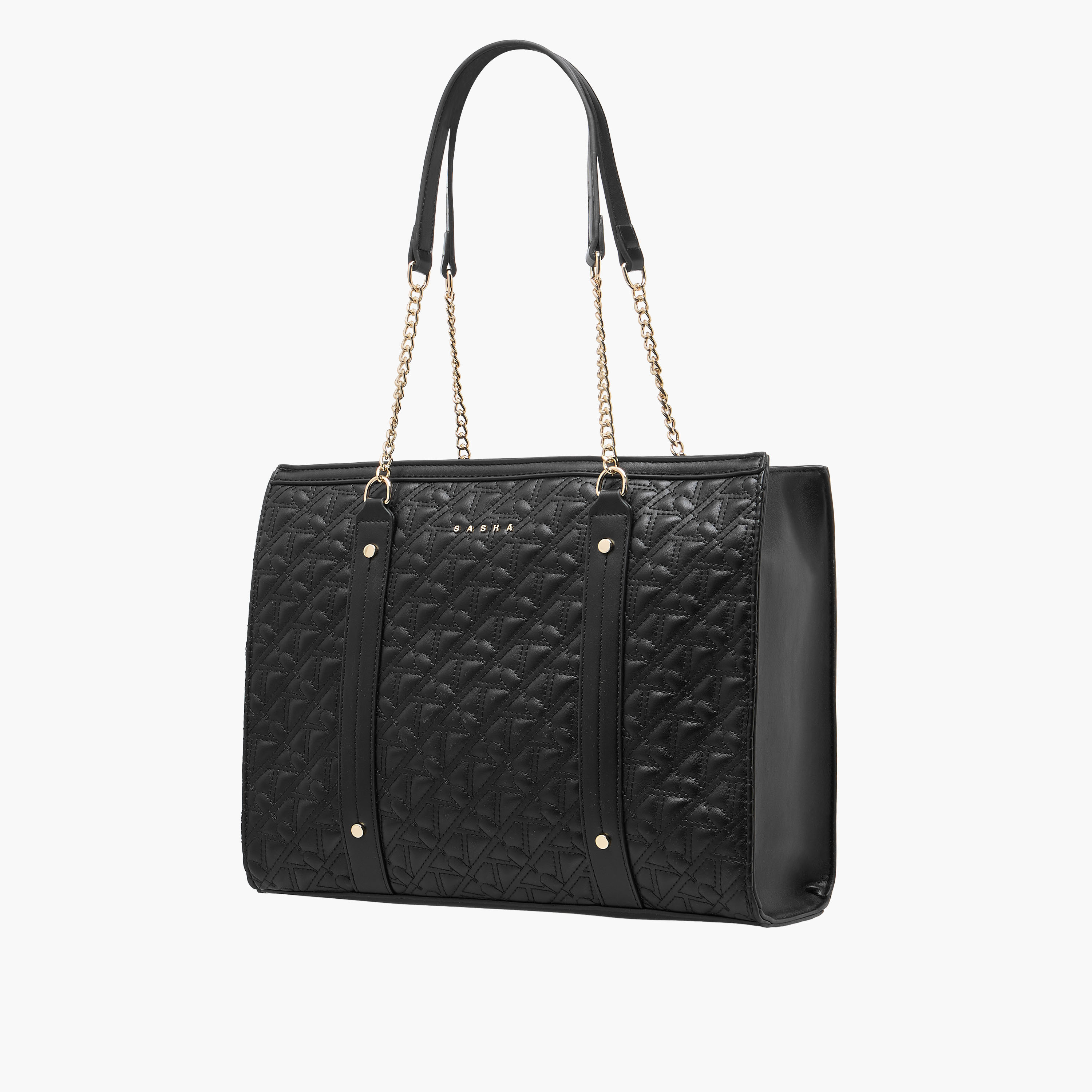 Sasha Quilted Tote Bag with Double Handle-women-bagsandwallets-handbags-image-3
