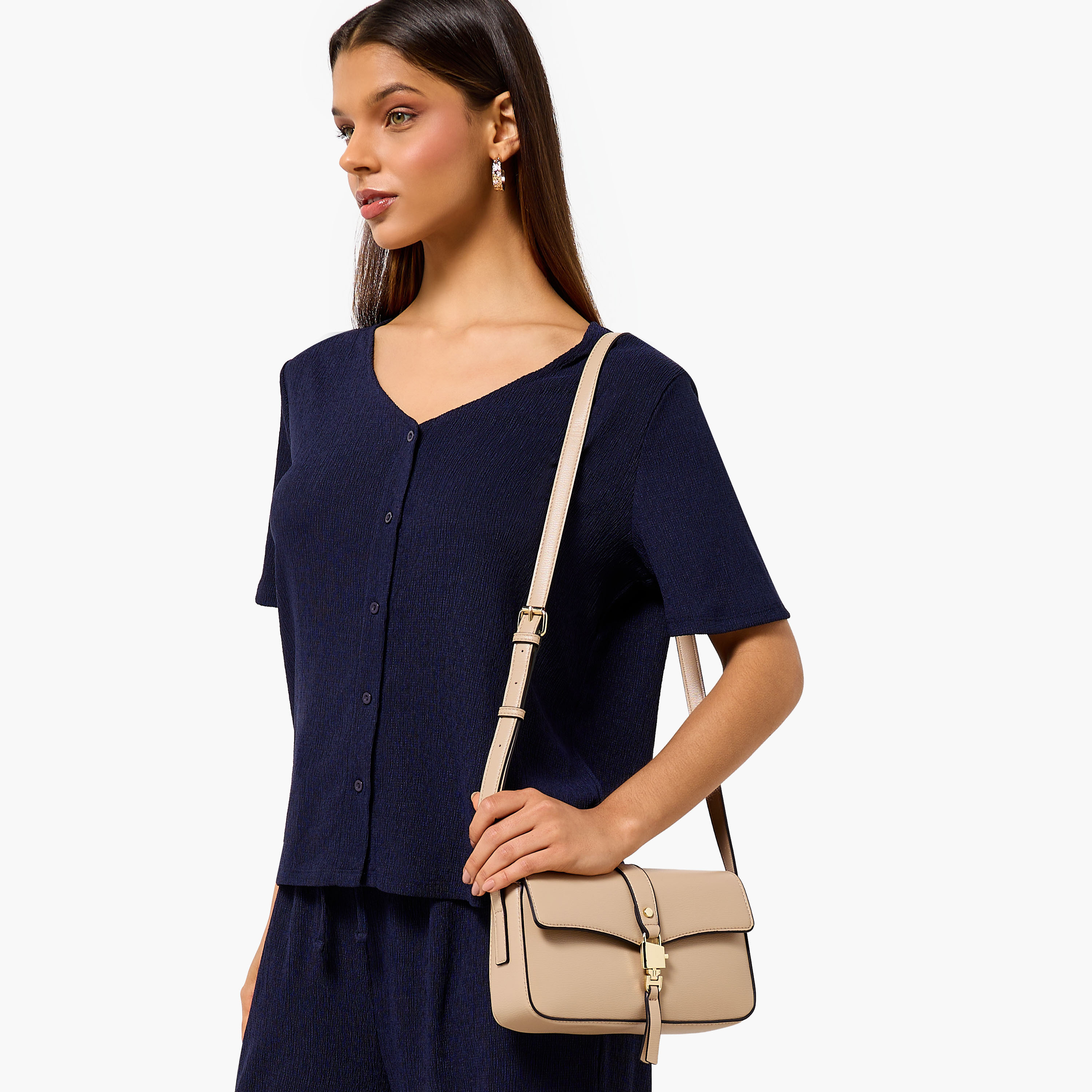 Sasha Solid Crossbody Bag with Adjustable Strap-women-bagsandwallets-handbags-image-3