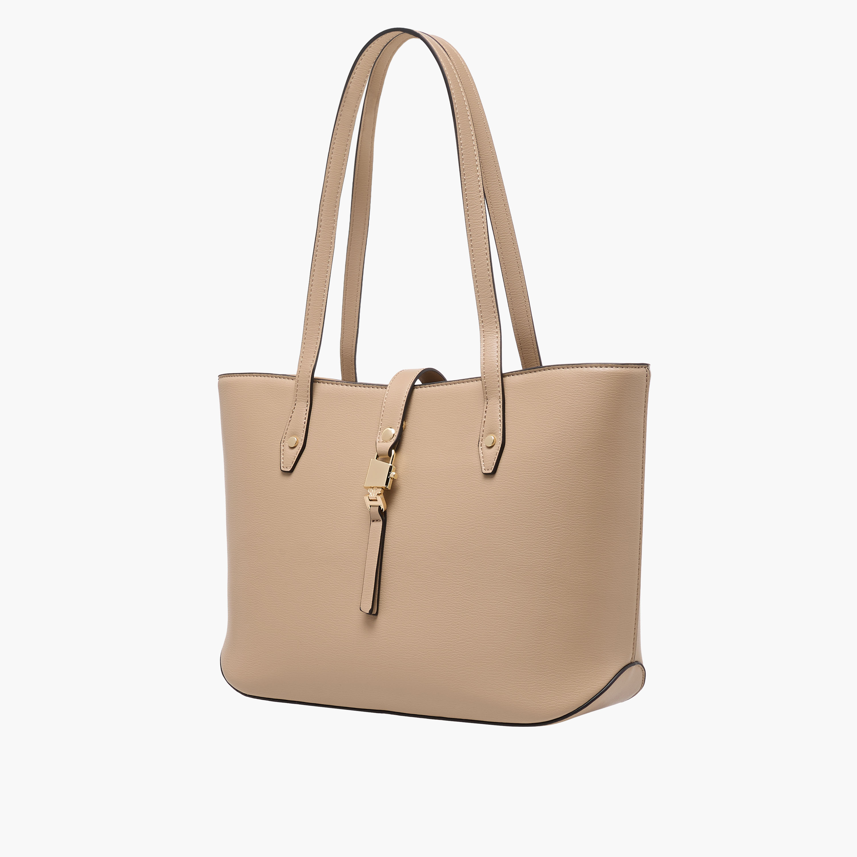 Sasha Solid Tote Bag with Double Handle-women-bagsandwallets-handbags-image-3