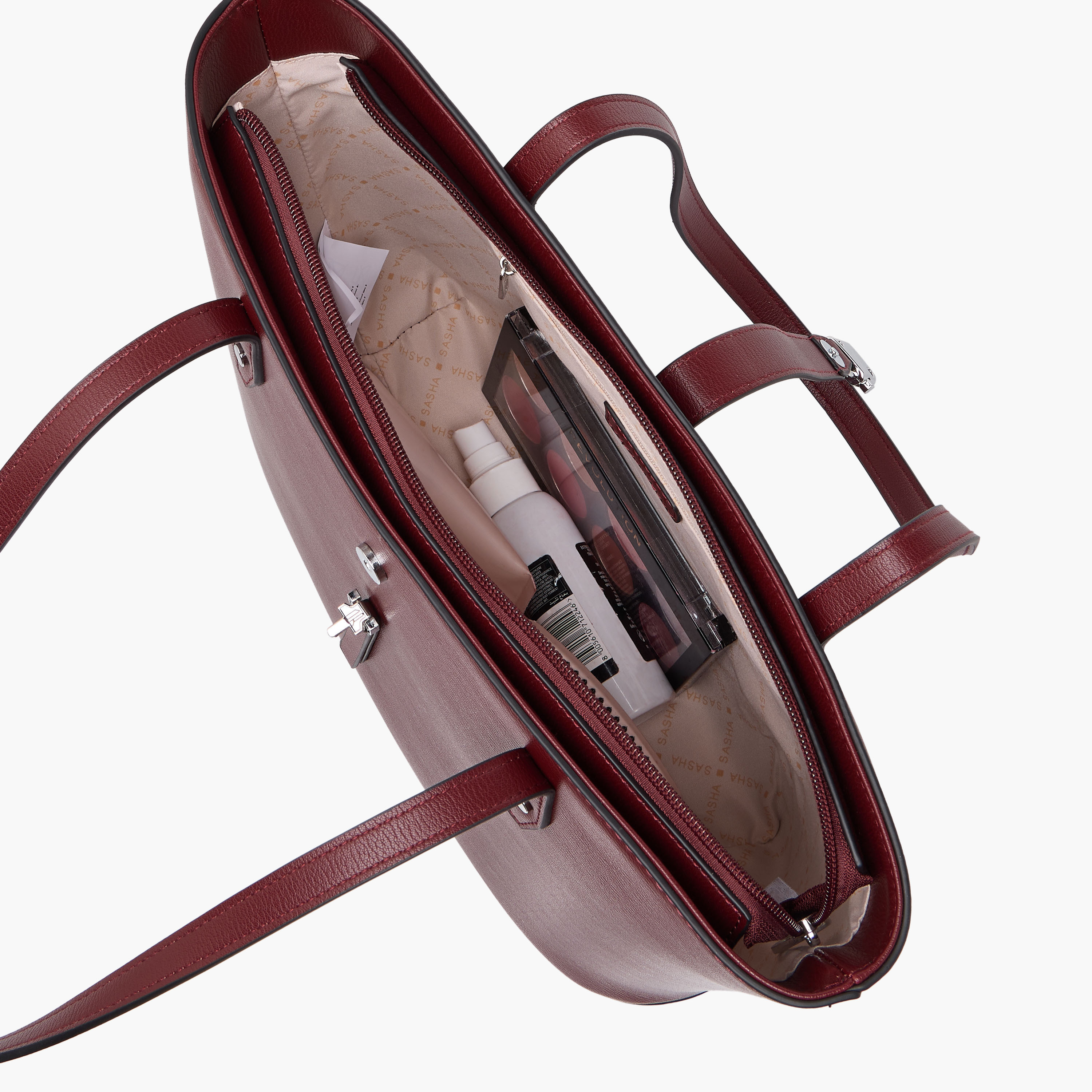 شنطة توتي سادة بمقابض مزدوجة من ساشا-women-bagsandwallets-handbags-image-8