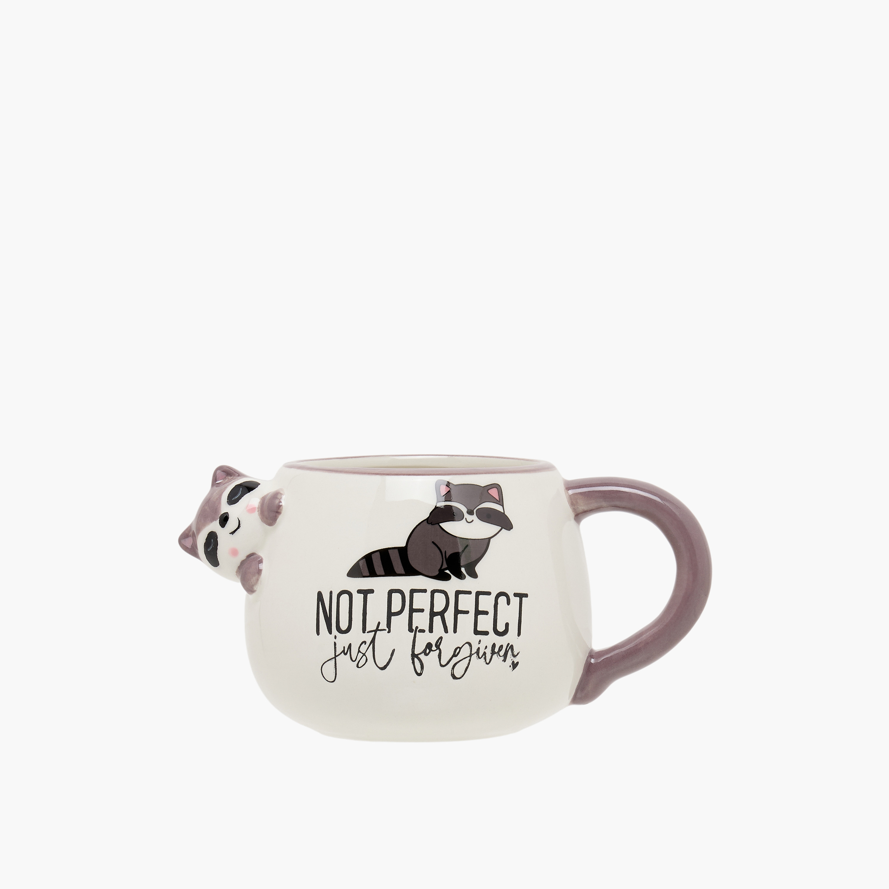 Raccoon Print Dolomite Mug - 440 ml-household-dining-teaandcoffee-mugsandcups-image-1