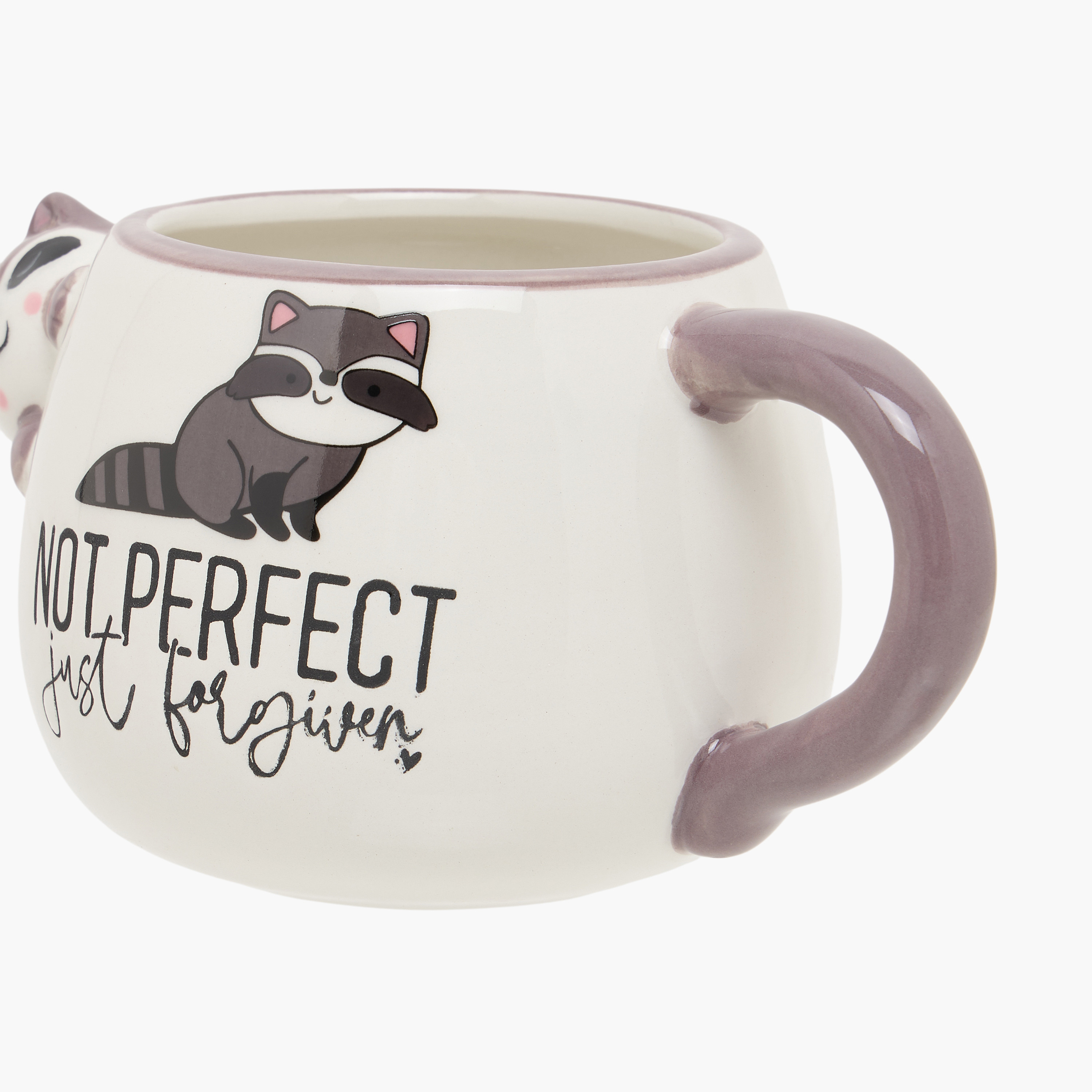 Raccoon Print Dolomite Mug - 440 ml-household-dining-teaandcoffee-mugsandcups-image-3