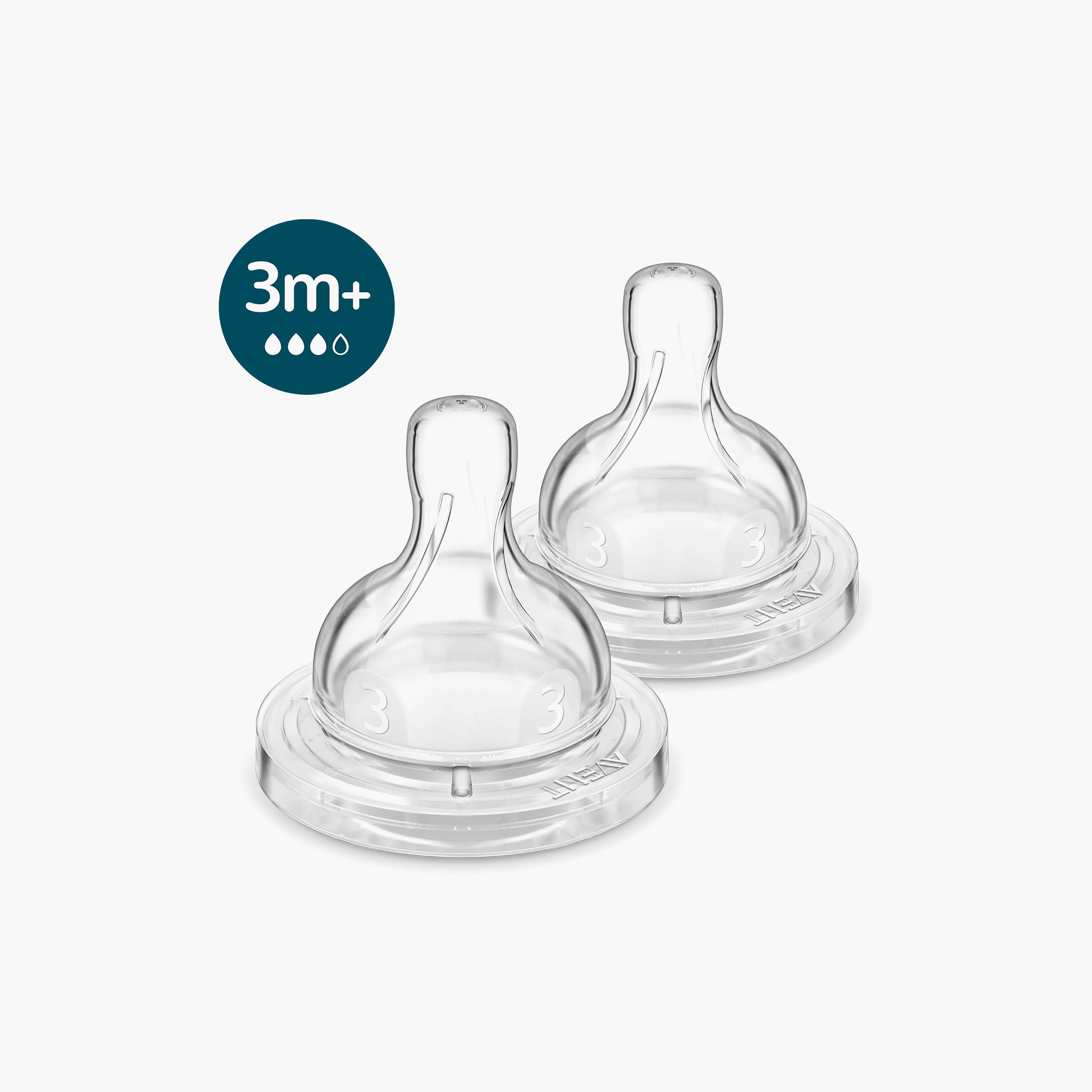 حلمات سيليكون فلو 3 أفينت من فيليبس - عبوة من قطعتين - 3 أشهر فأكثر-baby-feeding-feedingbottles-bottlesandteats-image-2