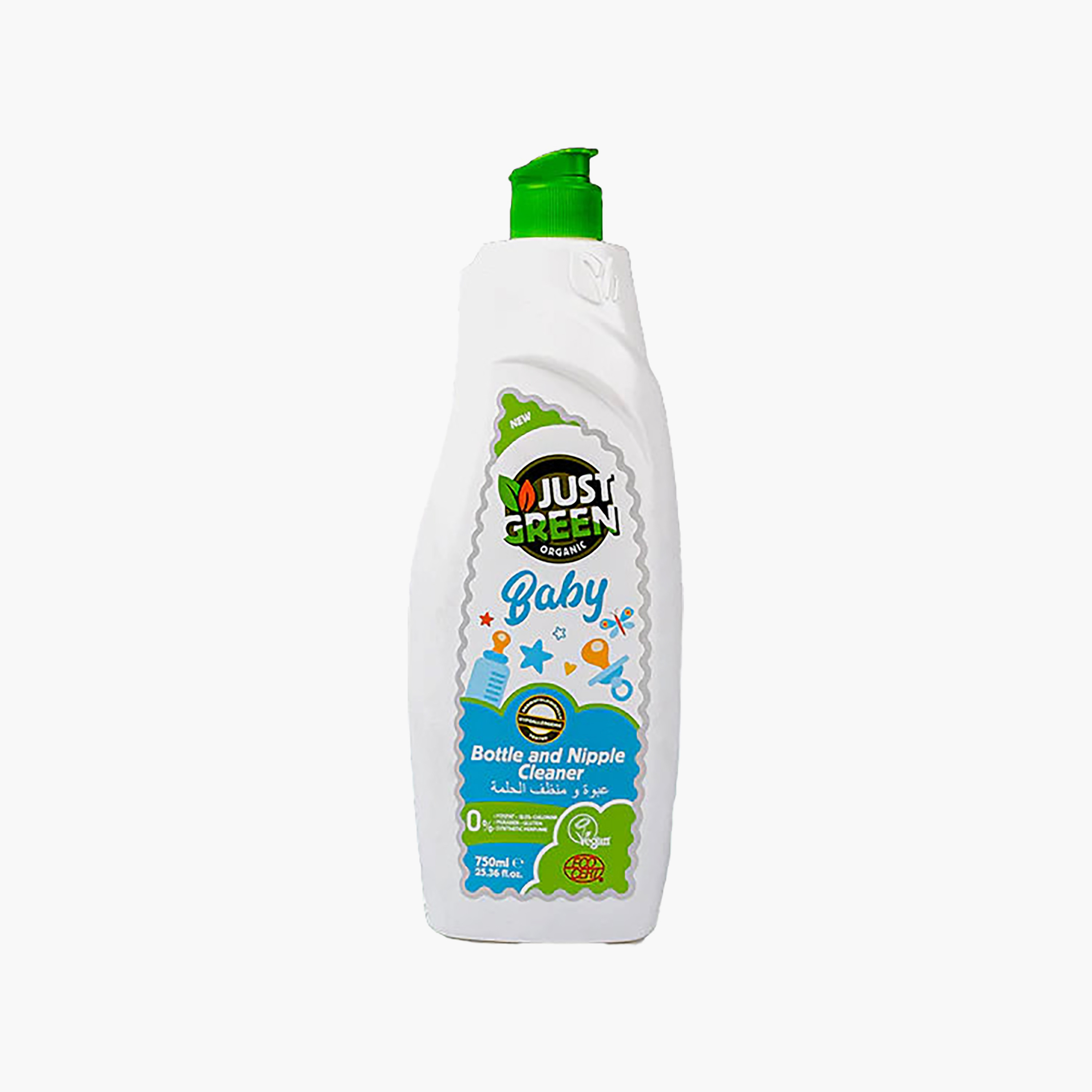 Just Green Organic Bottle & Nipple Cleanser - 750 ml-baby-feeding-cleaningliquids-image-1