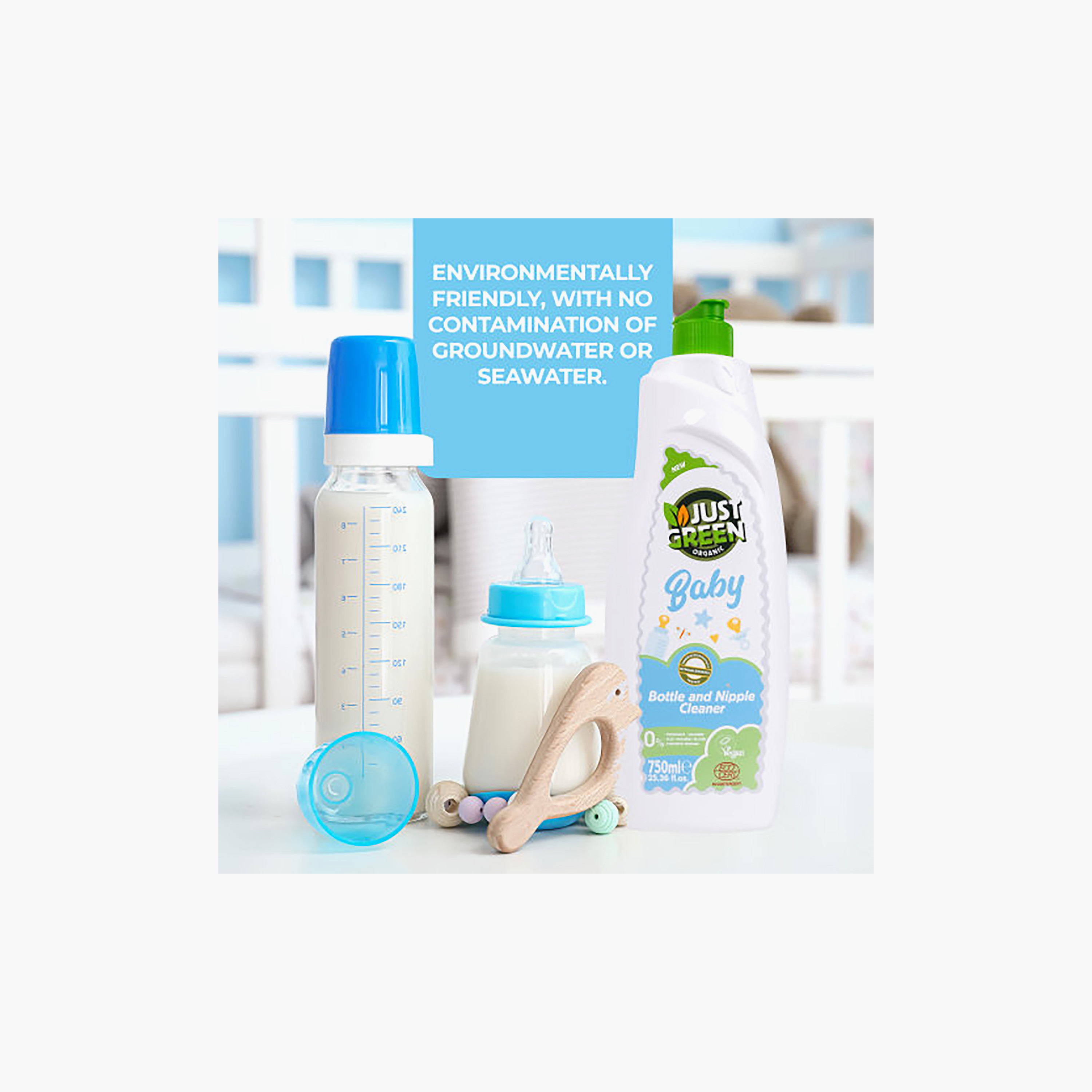 Just Green Organic Bottle & Nipple Cleanser - 750 ml-baby-feeding-cleaningliquids-image-3