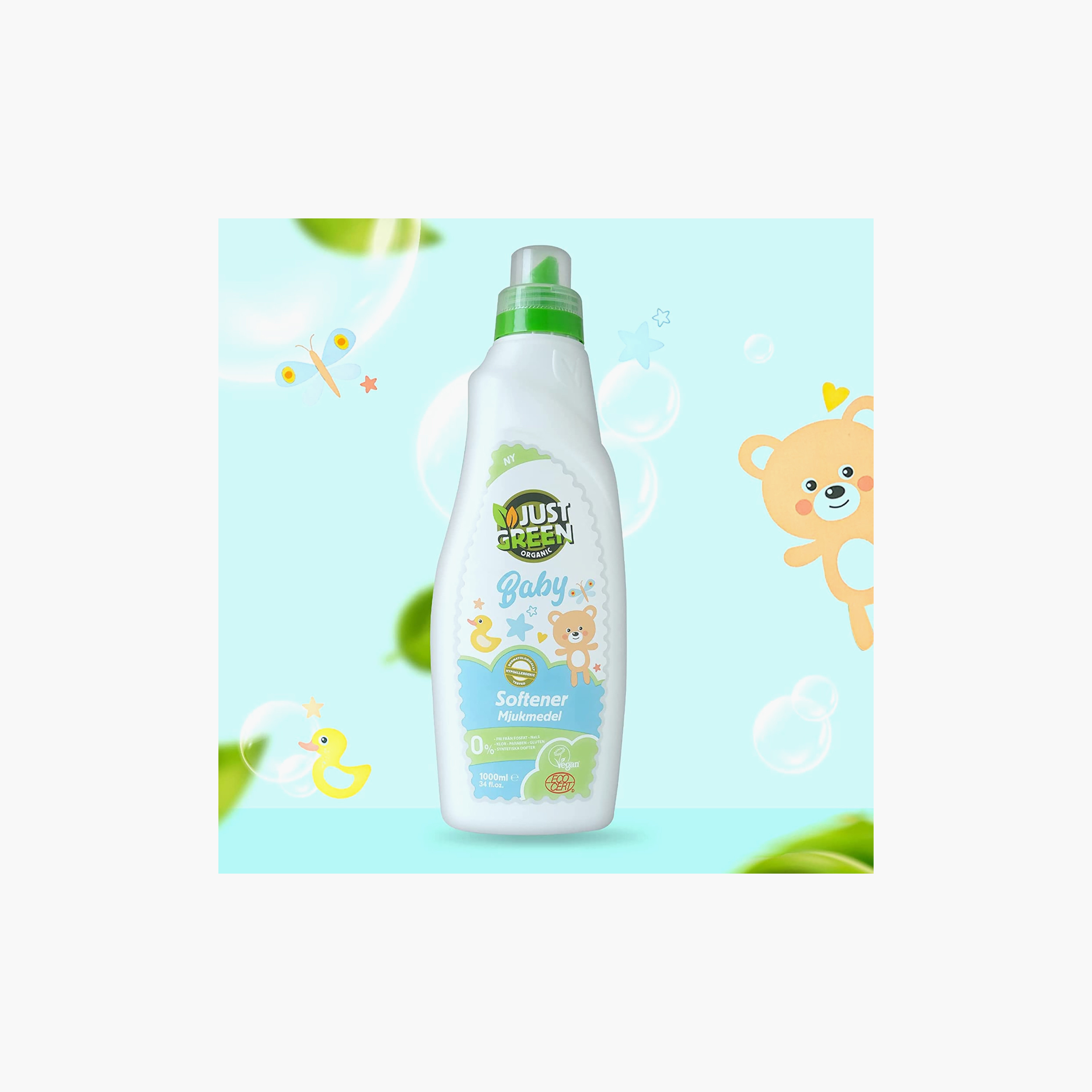 منعم ملابس عضوي من جاست جرين - 1000 مل-baby-feeding-cleaningliquids-image-3