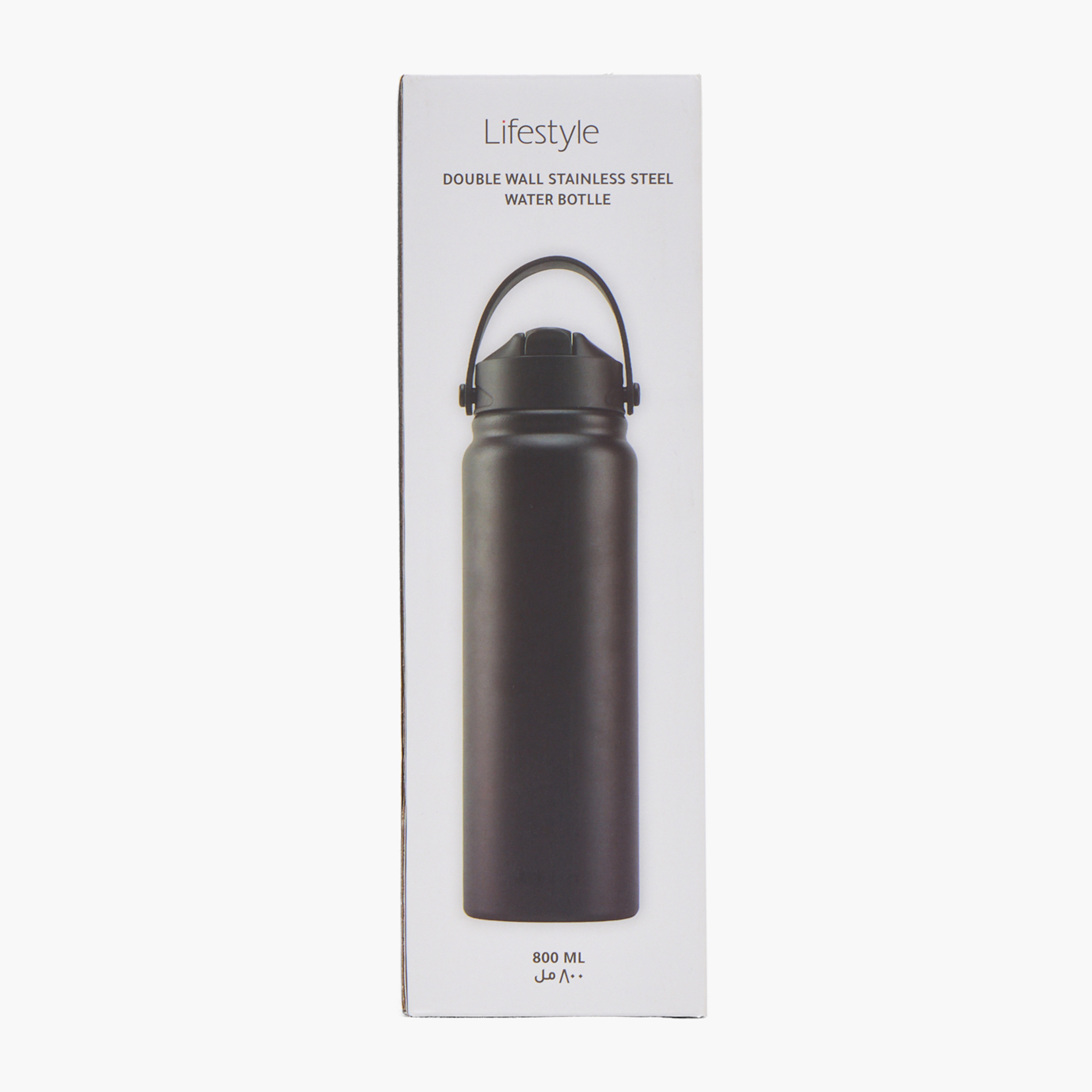 Solid Stainless Steel Water Bottle with Flip Spout and Handle - 800 ml-school-waterbottles-image-7