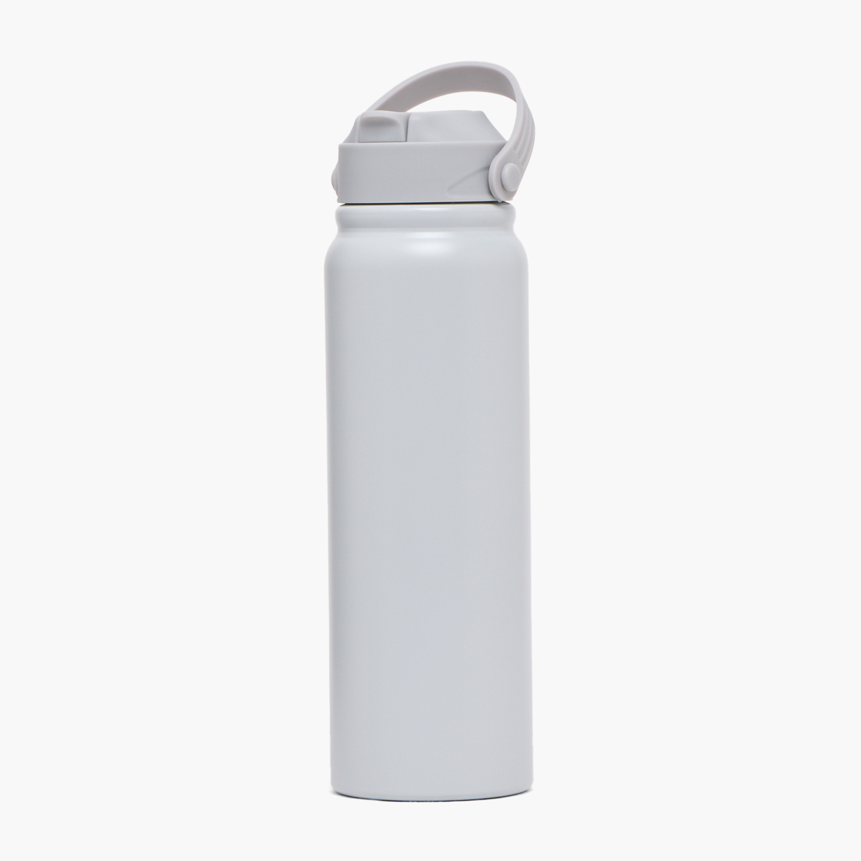 Solid Stainless Steel Water Bottle with Flip Spout and Handle - 800 ml-school-waterbottles-image-1