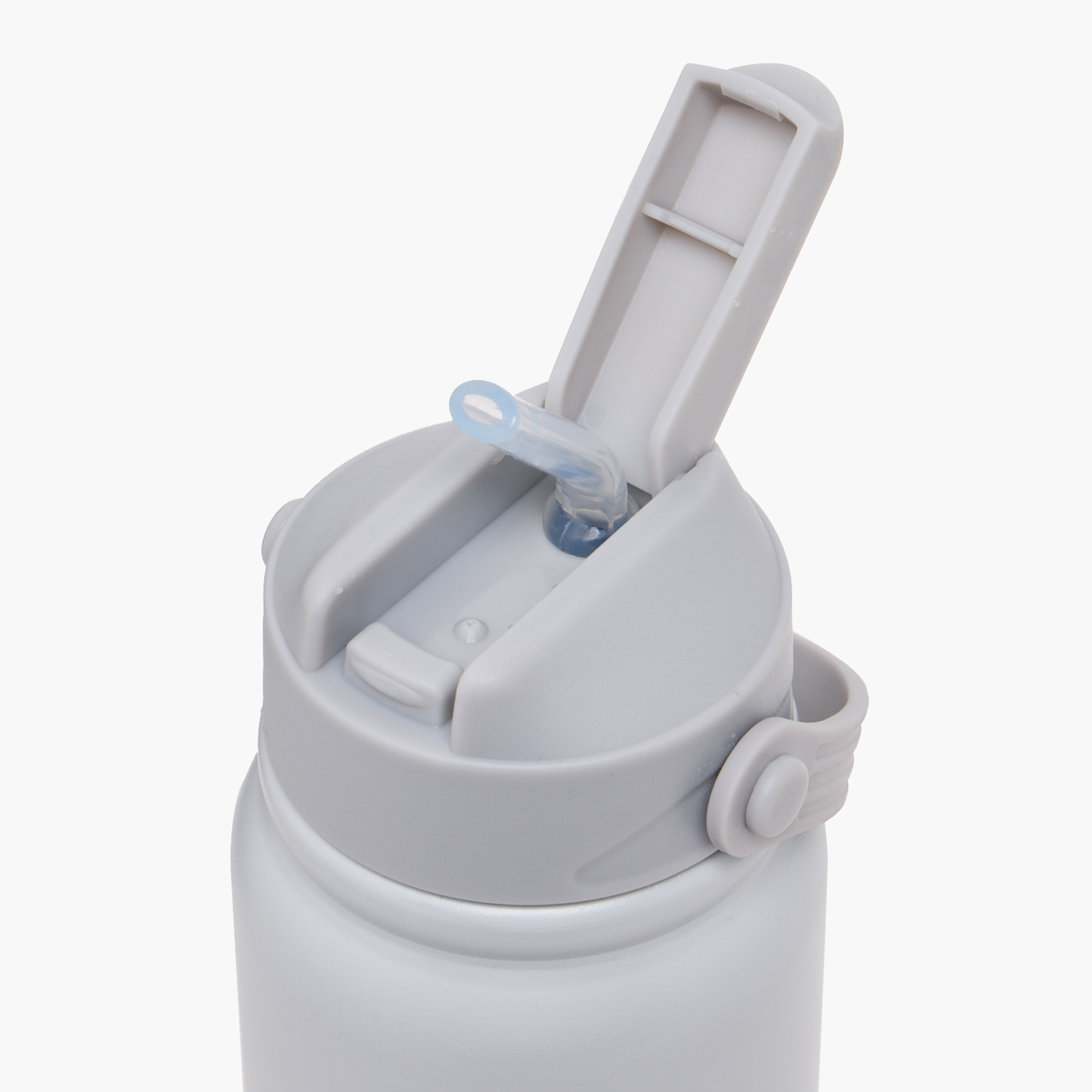 Solid Stainless Steel Water Bottle with Flip Spout and Handle - 800 ml-school-waterbottles-image-6