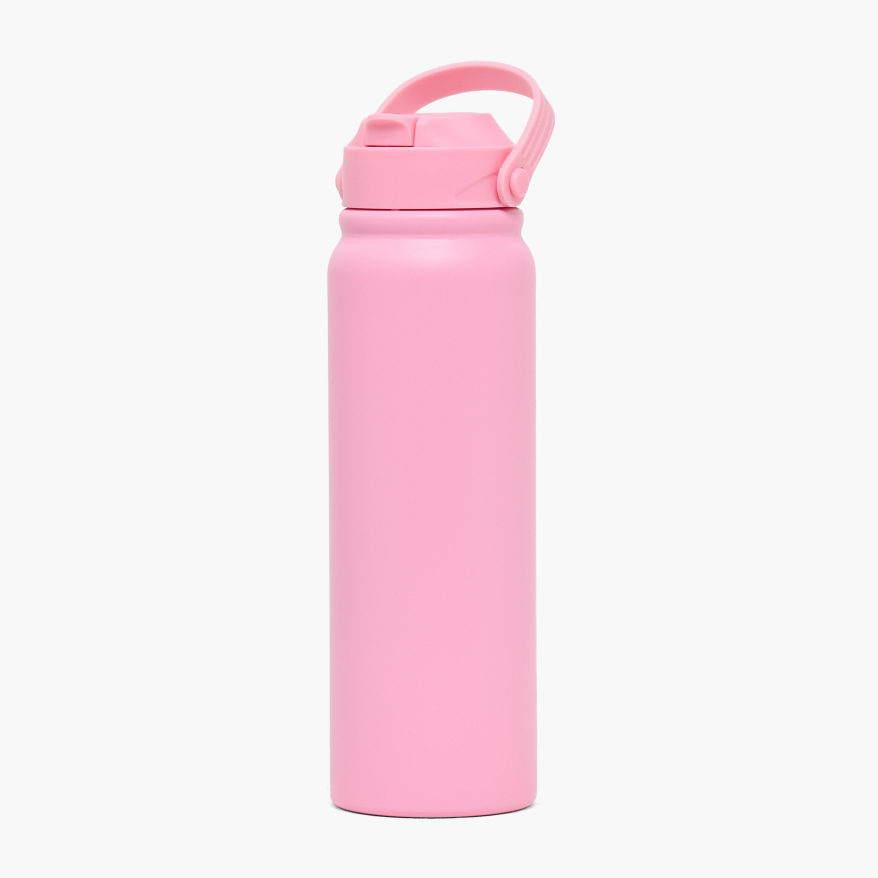 Solid Stainless Steel Water Bottle with Flip Spout and Handle - 800 ml-school-waterbottles-image-1
