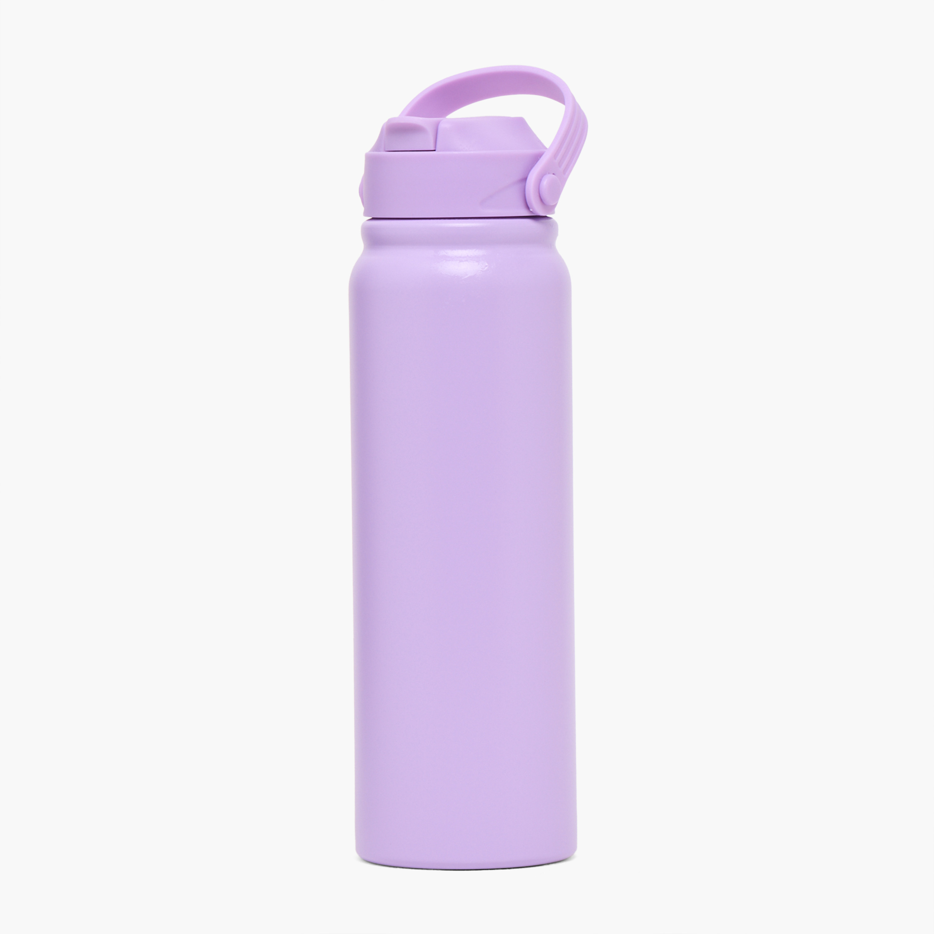 Solid Stainless Steel Water Bottle with Flip Spout and Handle - 800 ml-school-waterbottles-image-1