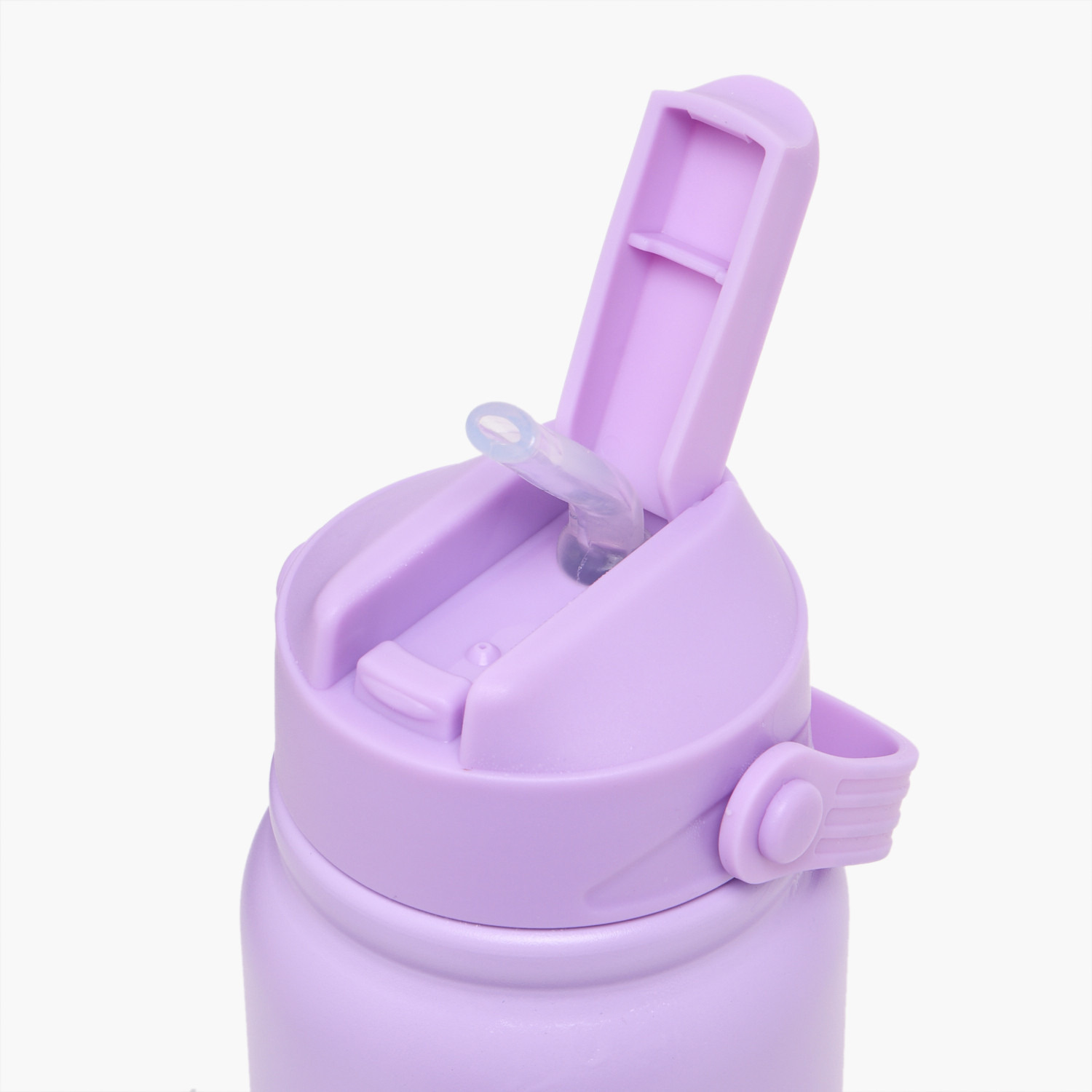 Solid Stainless Steel Water Bottle with Flip Spout and Handle - 800 ml-school-waterbottles-image-6