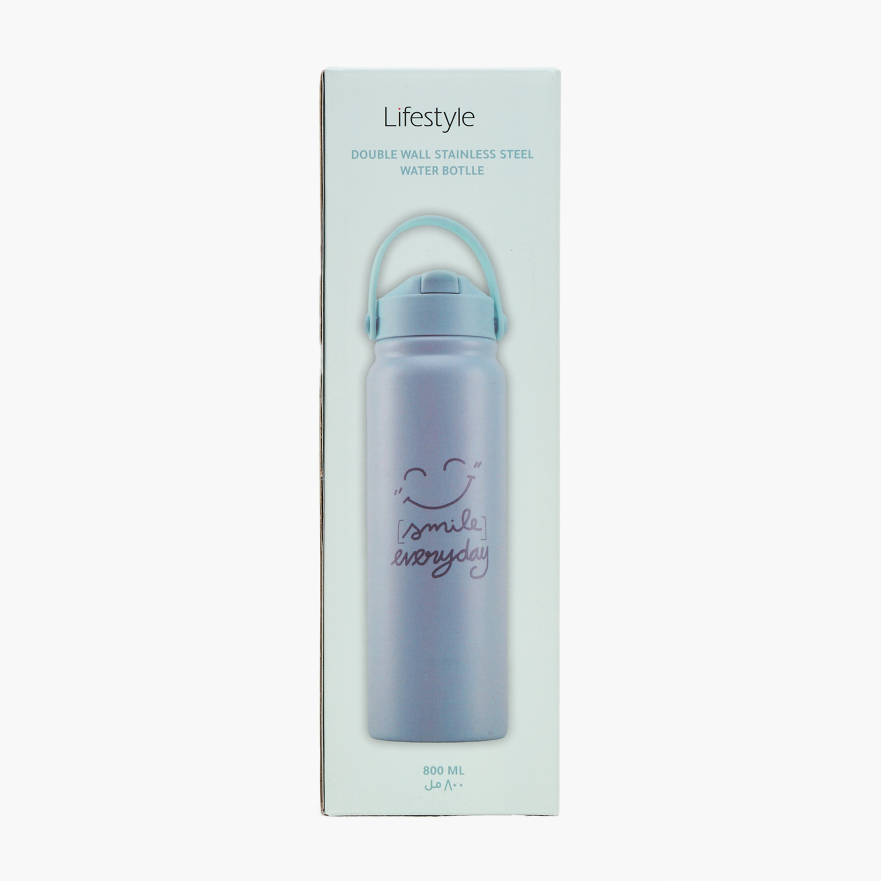 Slogan Print Stainless Steel Water Bottle with Flip Spout and Handle - 800 ml-school-waterbottles-image-7