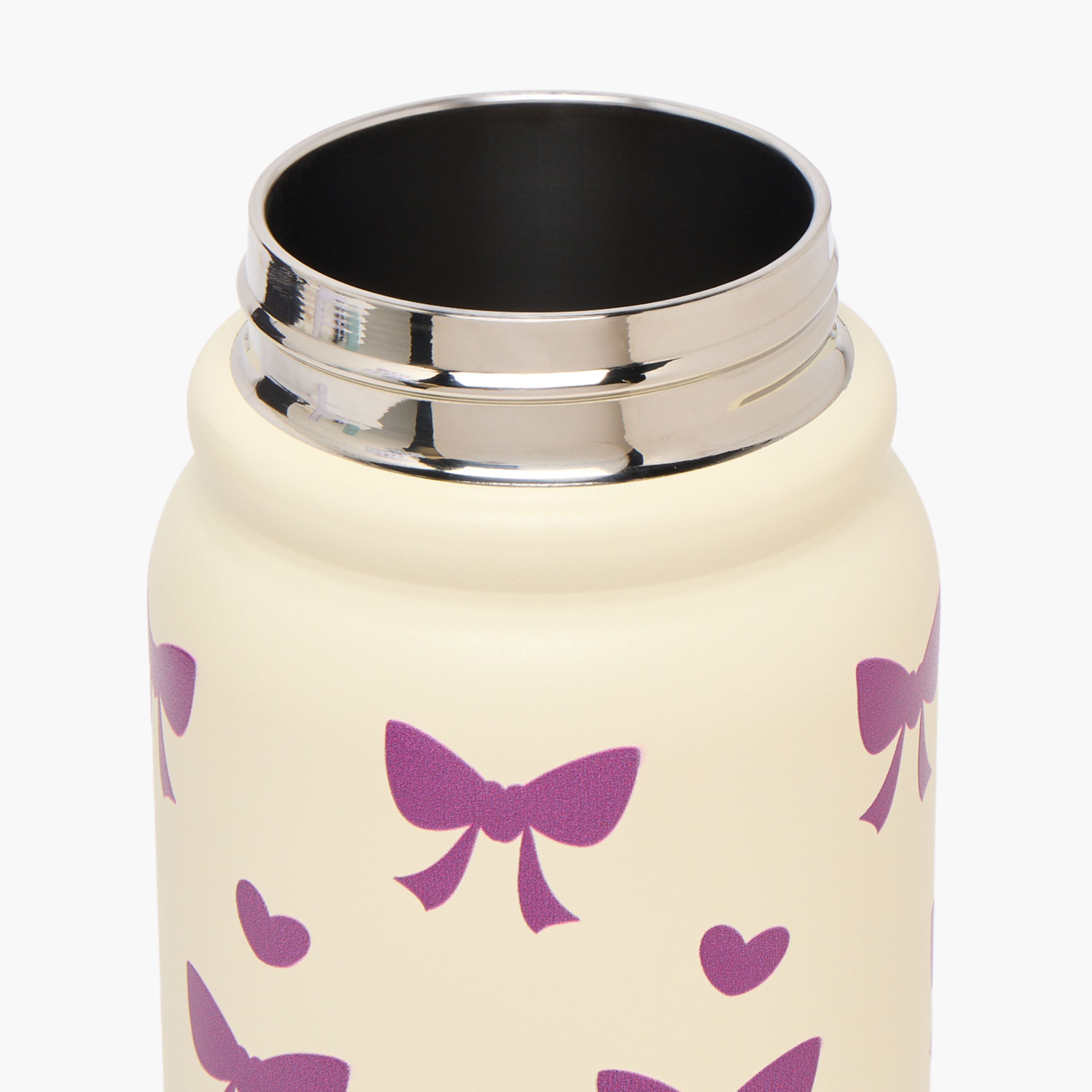 Bow Print Stainless Steel Water Bottle with Flip Spout and Handle - 800 ml-school-waterbottles-image-5