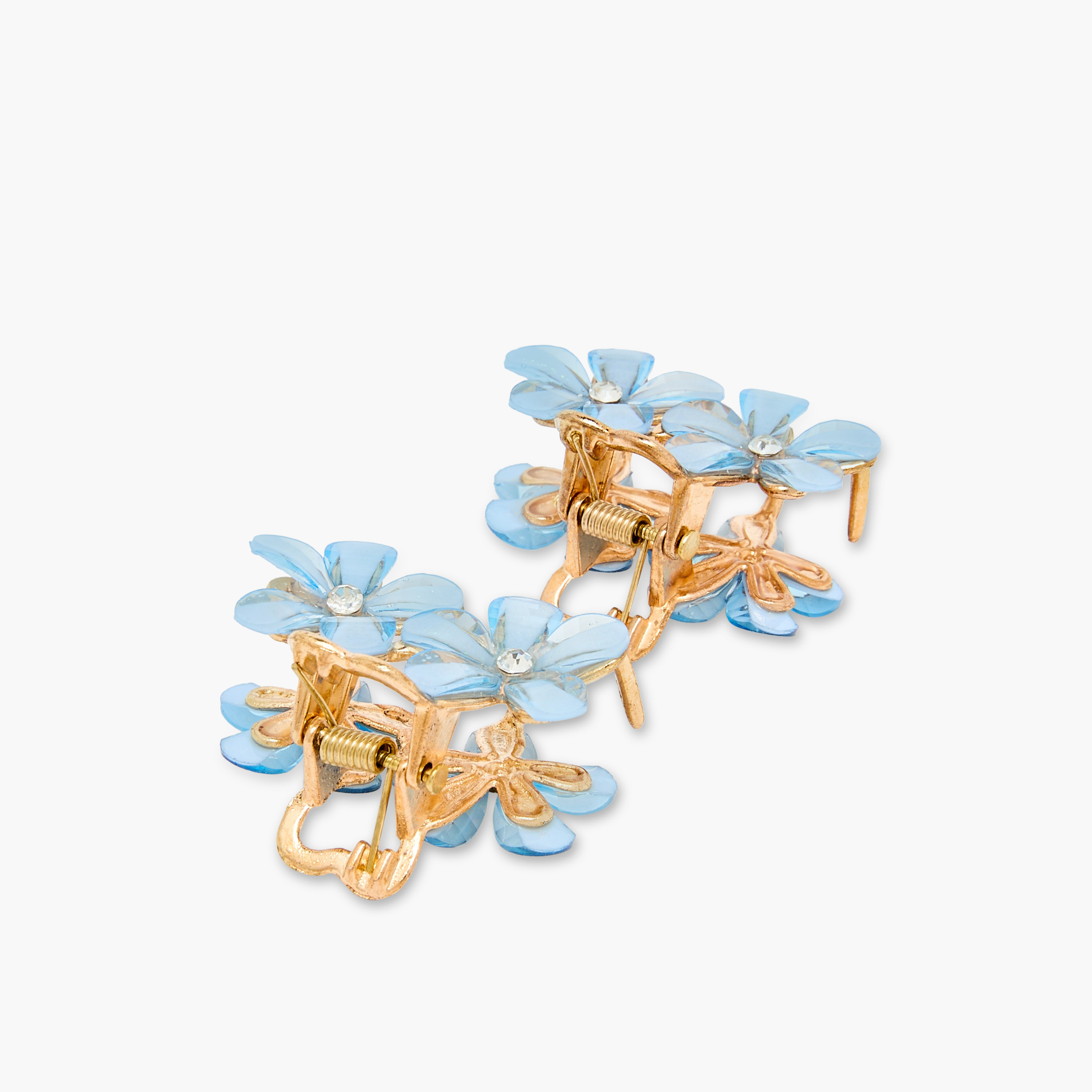 Pack of 2 Floral Hair Clamp with Embellishment-women-hairaccessories-clamps-image-4