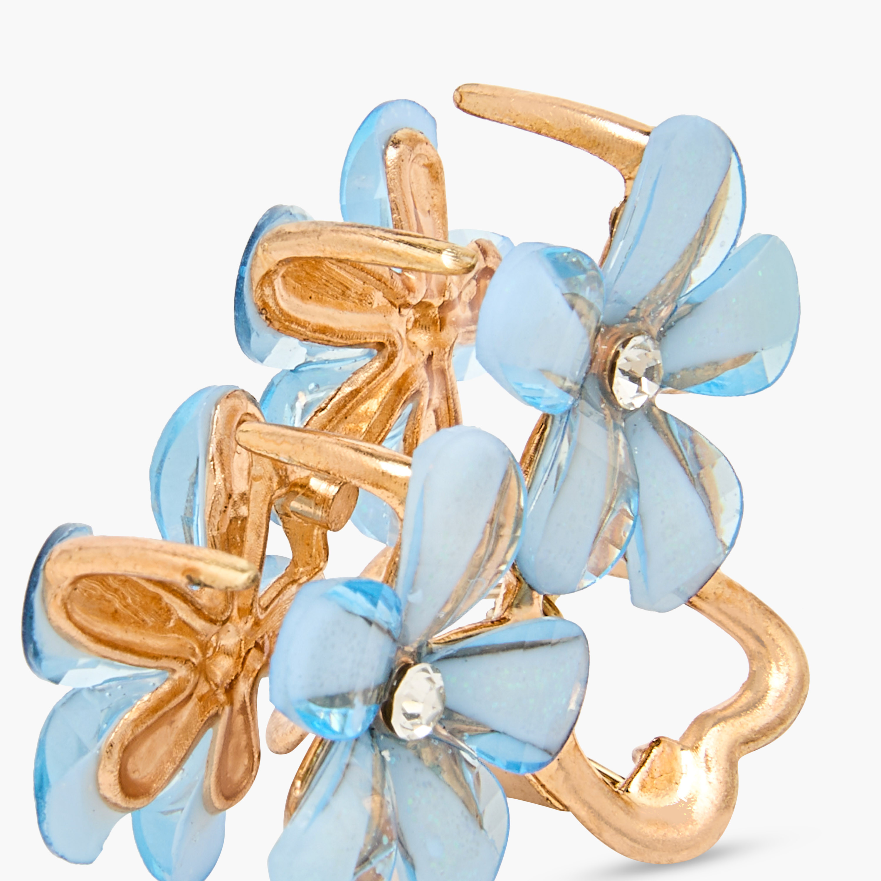 Pack of 2 Floral Hair Clamp with Embellishment-women-hairaccessories-clamps-image-5