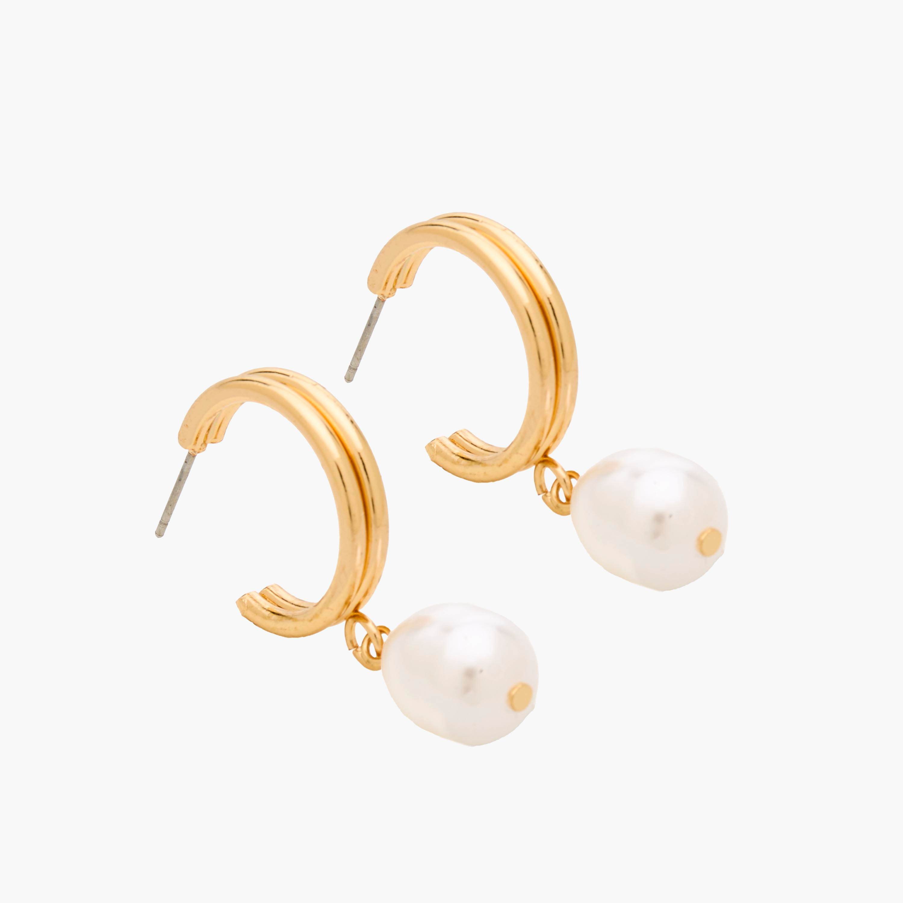 Pack of 3 Metallic Finish Hoop Earrings with Pushback Closure-women-watchesandjewellery-jewellery-earrings-image-4