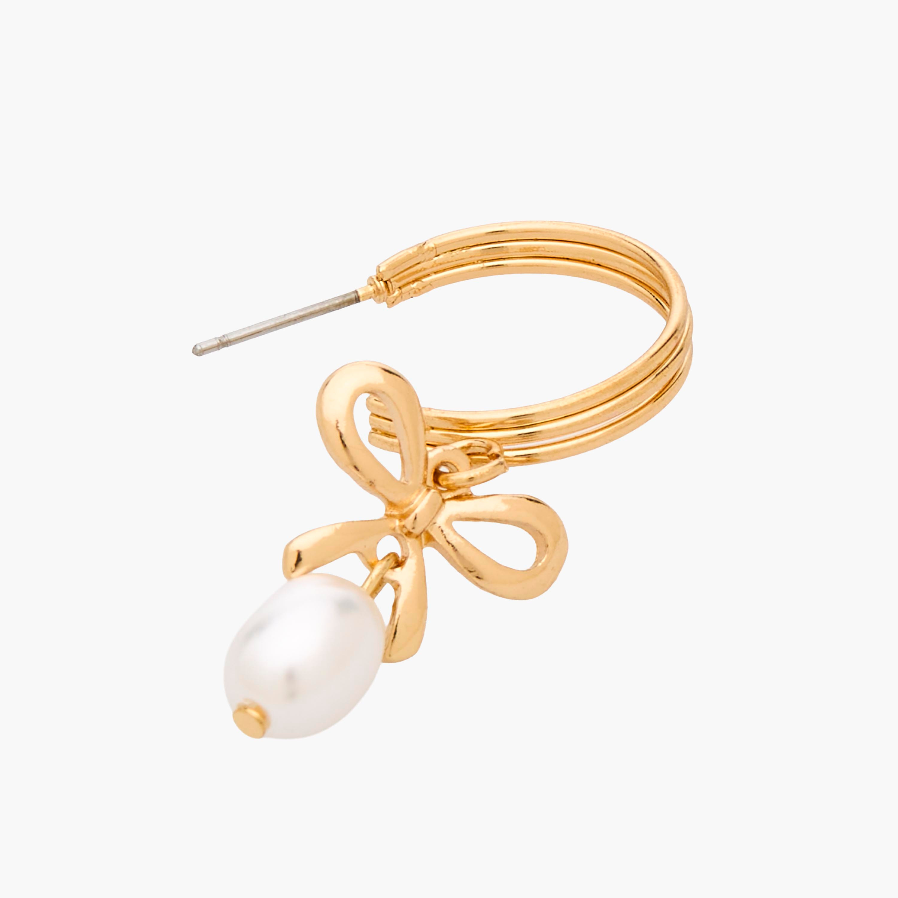 Pack of 3 Metallic Finish Hoop Earrings with Pushback Closure-women-watchesandjewellery-jewellery-earrings-image-6