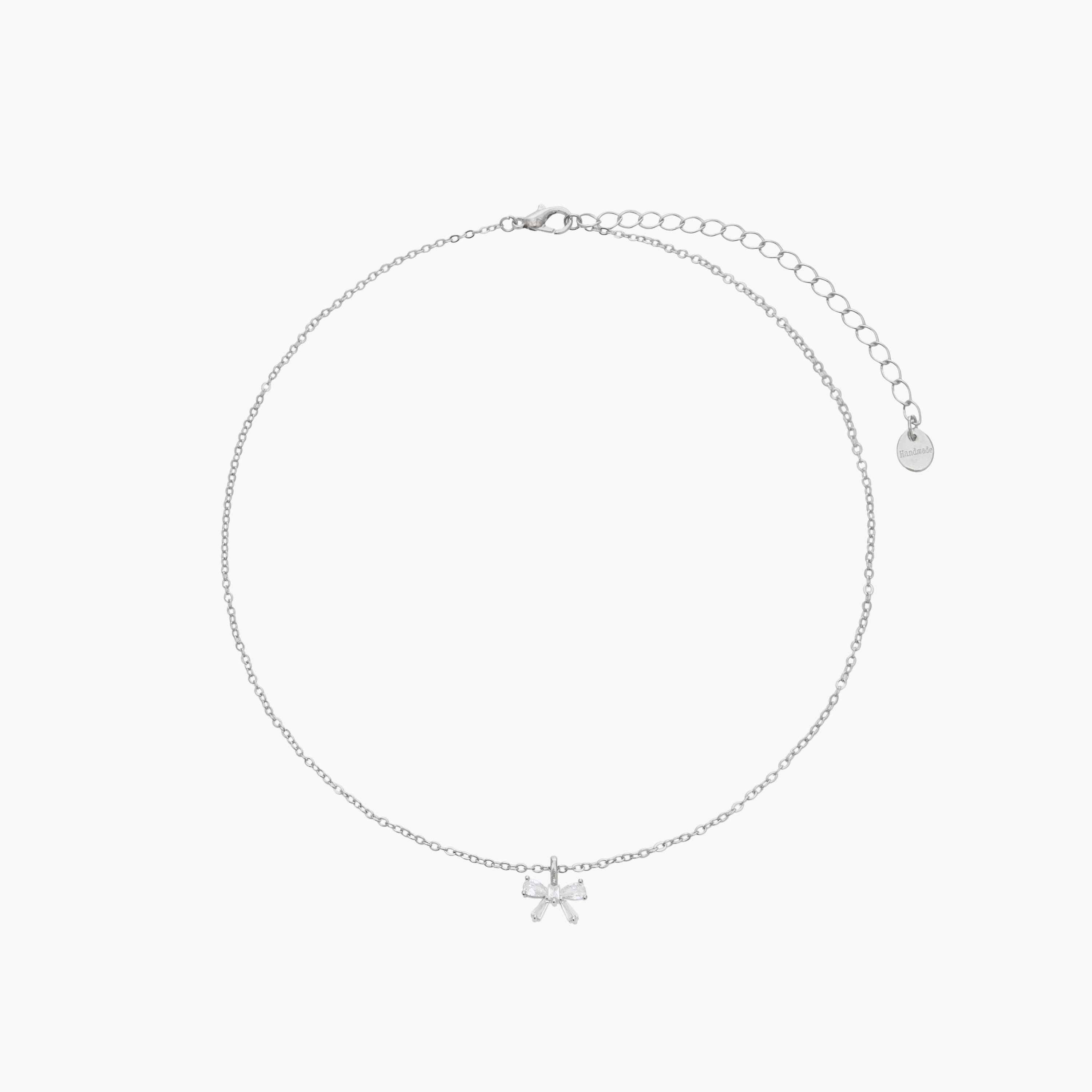 Set of 2 - Cubic Zirconia Embellished Bow Pendant Necklace and Earrings-women-watchesandjewellery-jewellery-jewellerysets-image-2