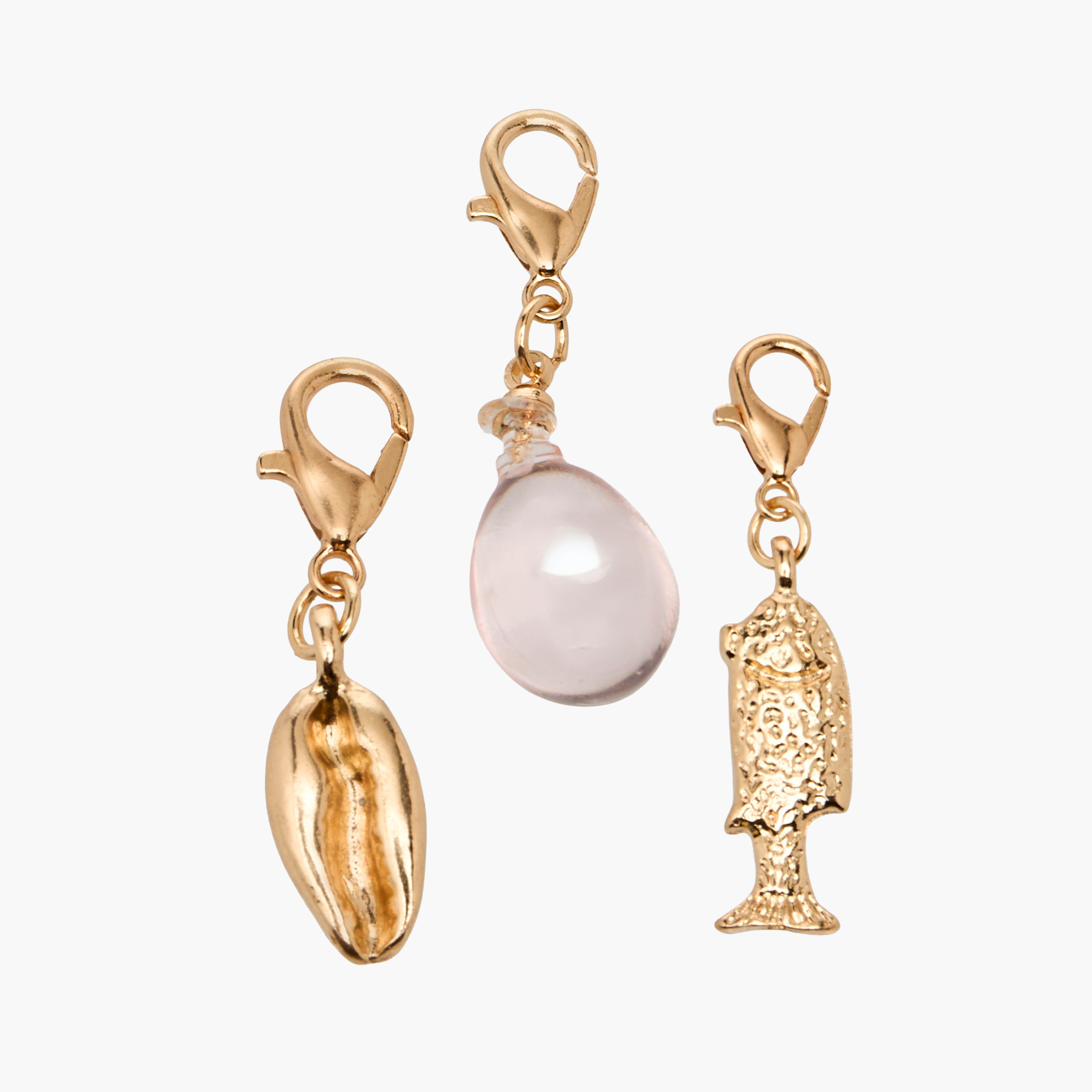 دلايات بلون ذهبي ومشبك لوبستر - طقم 3 قطع-women-watchesandjewellery-jewellery-necklacesandpendants-image-1