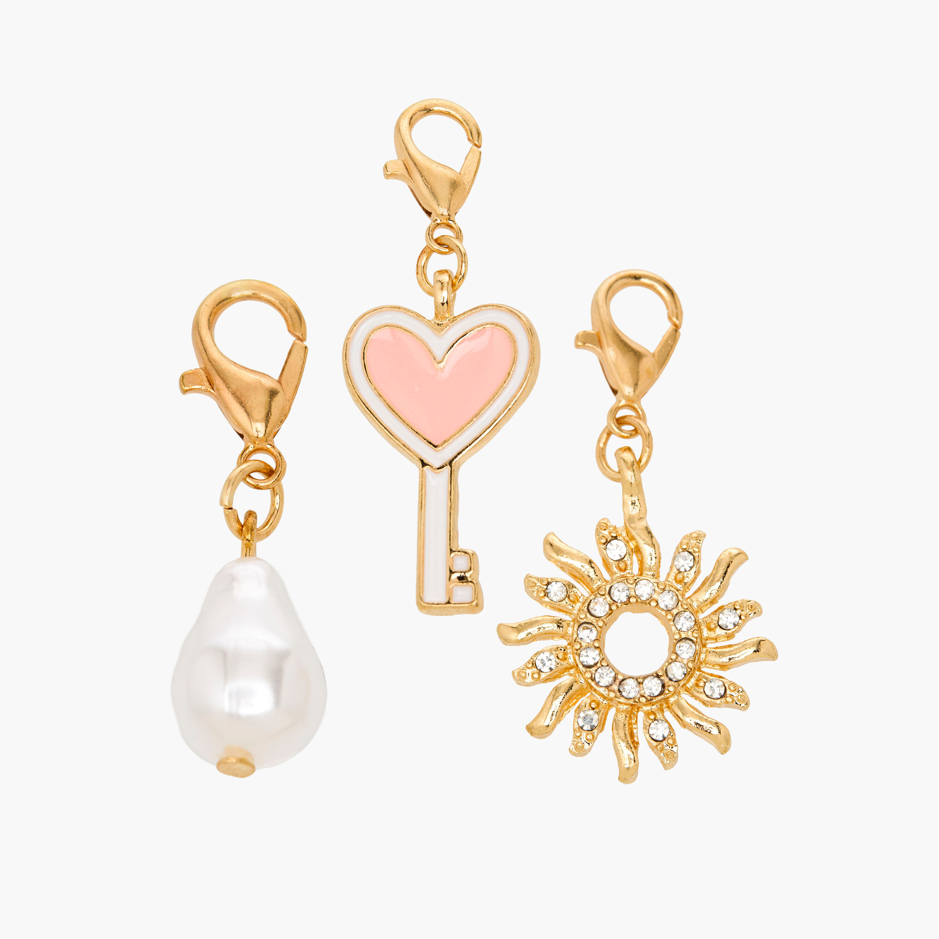 Set of 3 - Gold Tone Charm with Lobster Clasp-women-watchesandjewellery-jewellery-necklacesandpendants-image-1