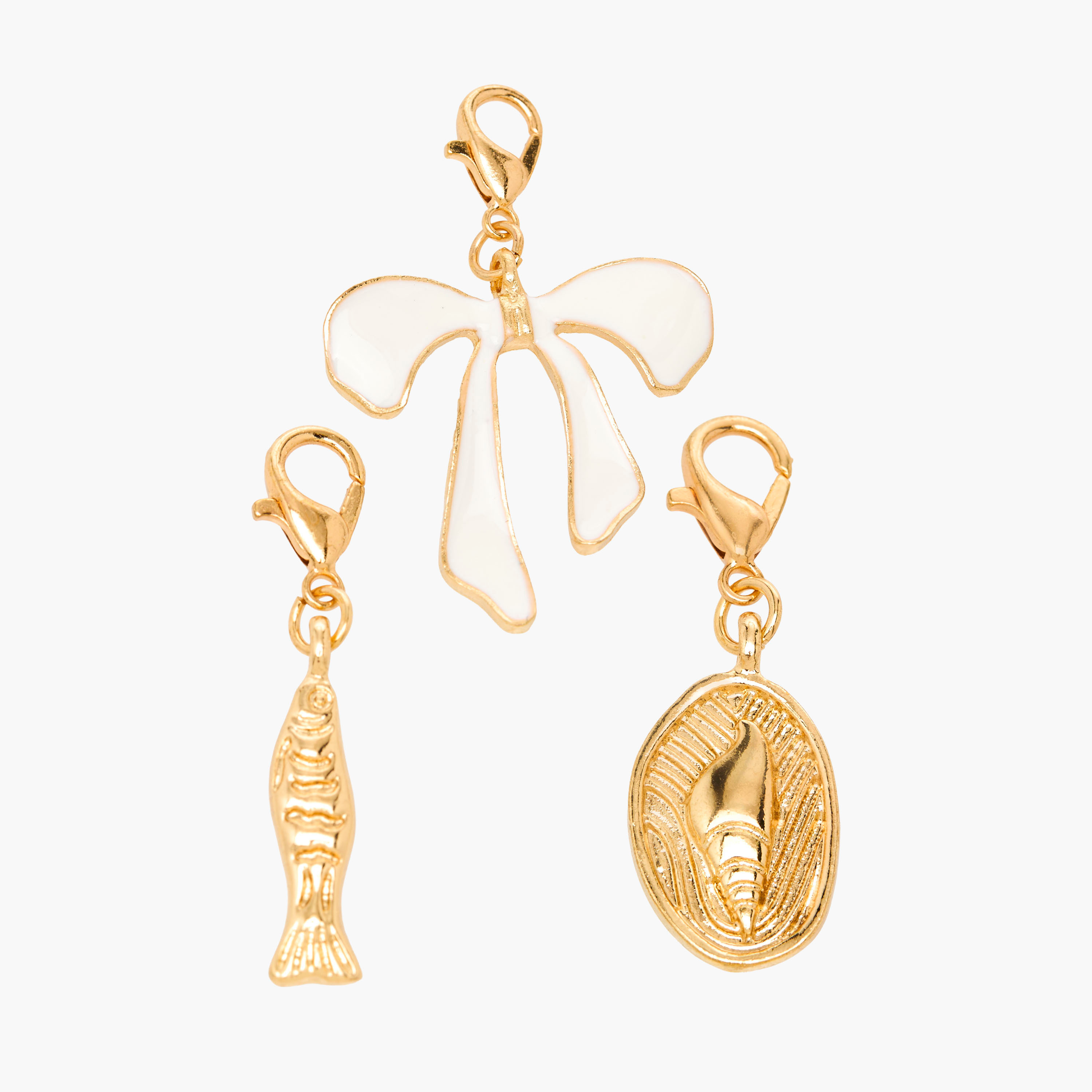 Set of 3 - Gold Tone Charm with Lobster Clasp-women-watchesandjewellery-jewellery-necklacesandpendants-image-1