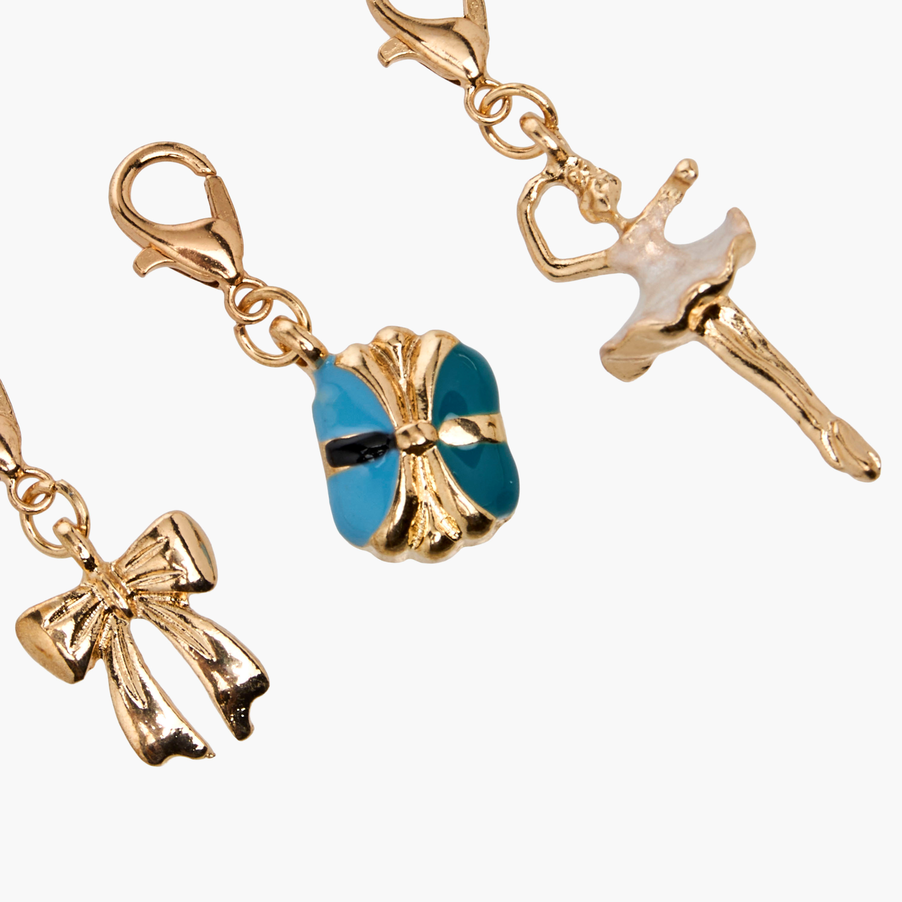دلايّة بلون ذهبي بمشبك إغلاق - طقم من 3 قطع-women-watchesandjewellery-jewellery-necklacesandpendants-image-5