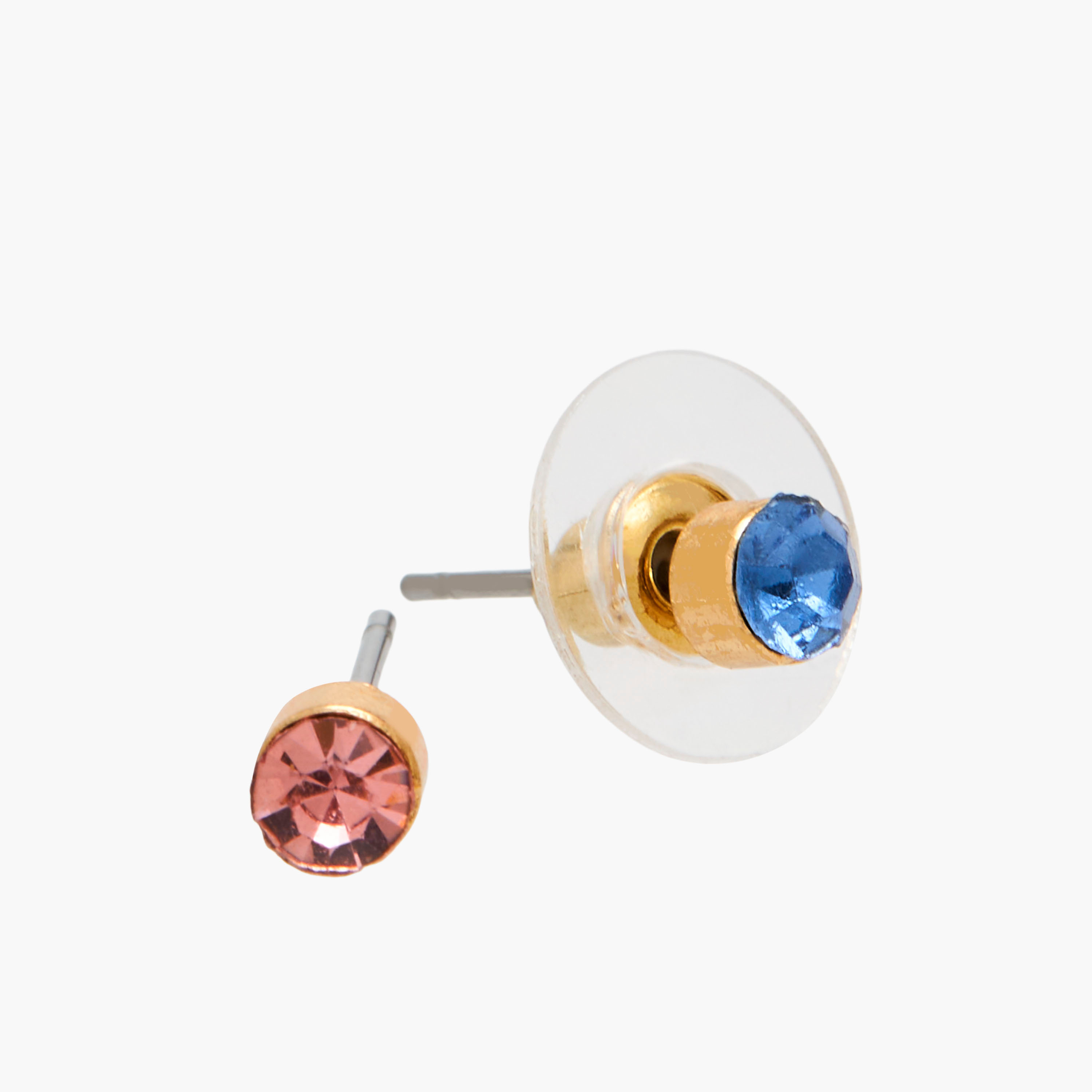 Set of 6 - Gold Tone Embellished Stud Earrings with Pushback Closure-women-watchesandjewellery-jewellery-earrings-image-4