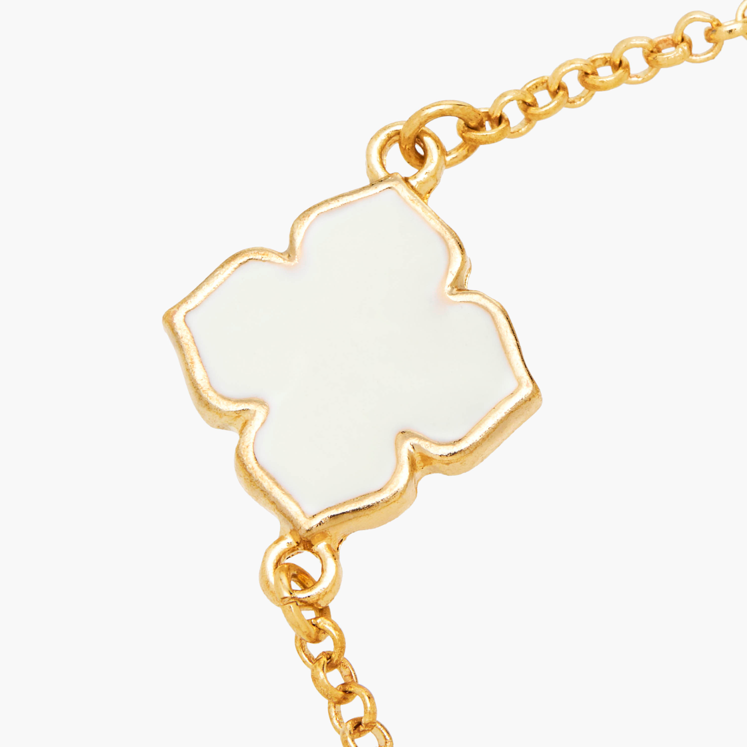 Gold Tone Clover Charm Bracelet-women-watchesandjewellery-jewellery-banglesandbracelets-image-3