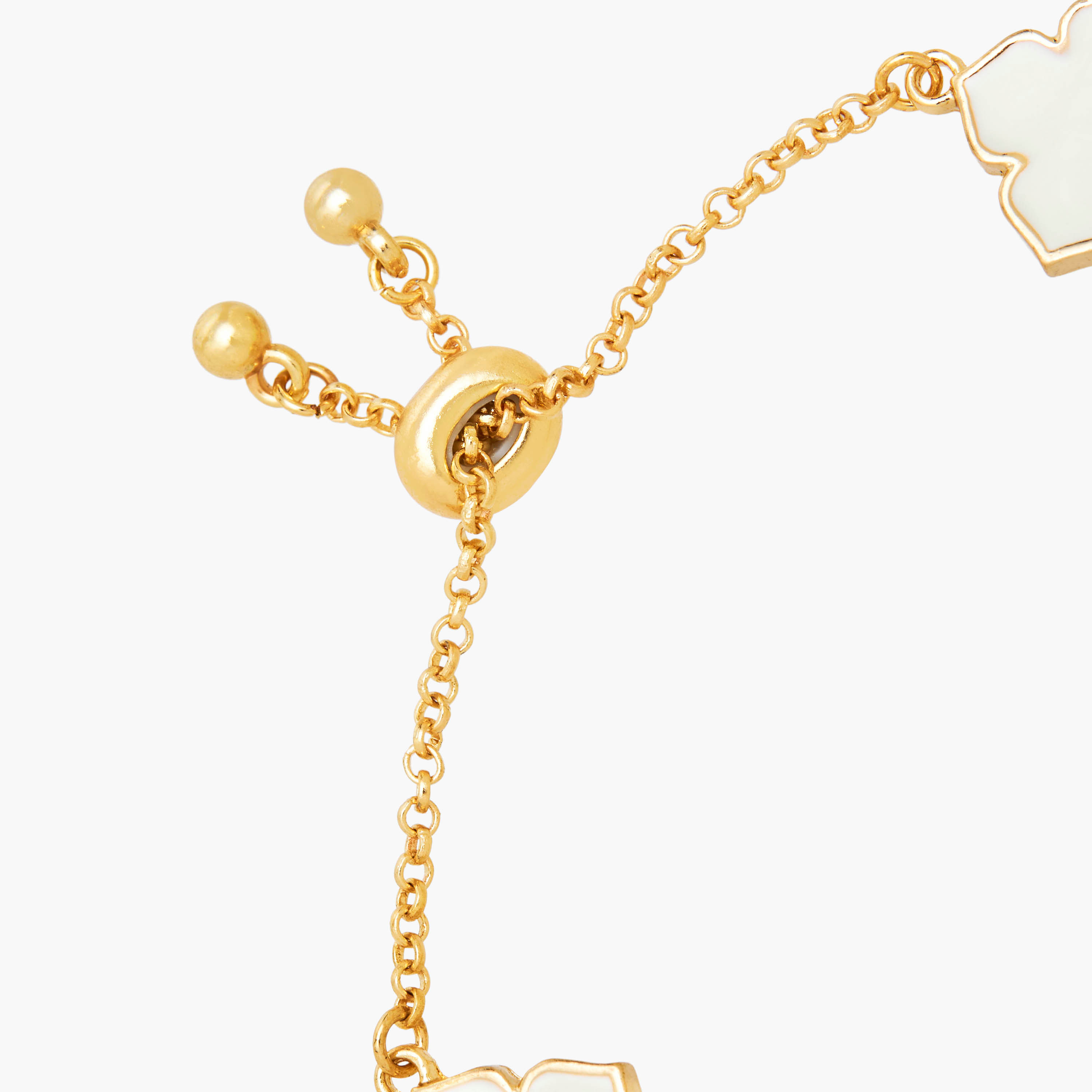 Gold Tone Clover Charm Bracelet-women-watchesandjewellery-jewellery-banglesandbracelets-image-4