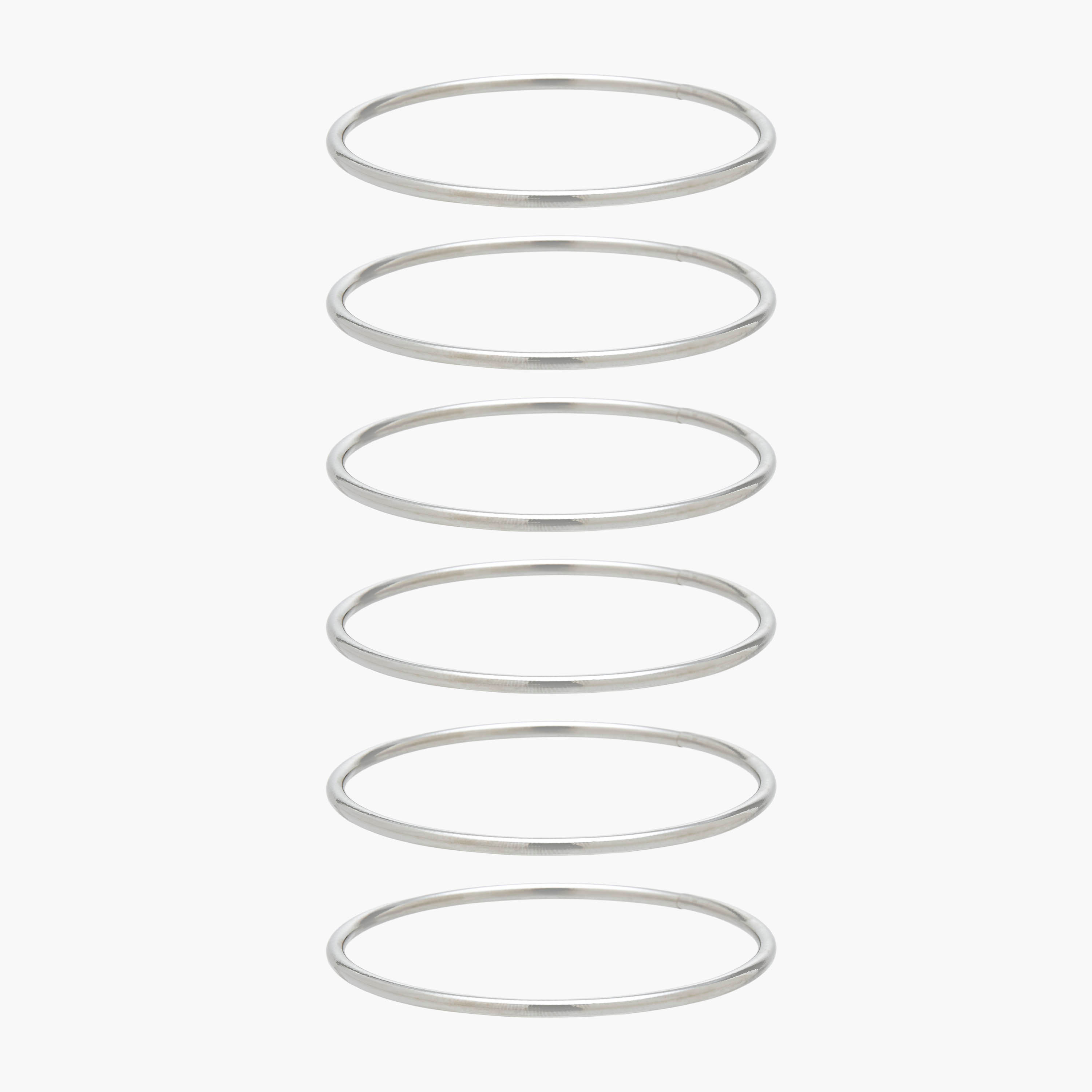 Set of 6 - Silver Tone Bangle-women-watchesandjewellery-jewellery-banglesandbracelets-image-1