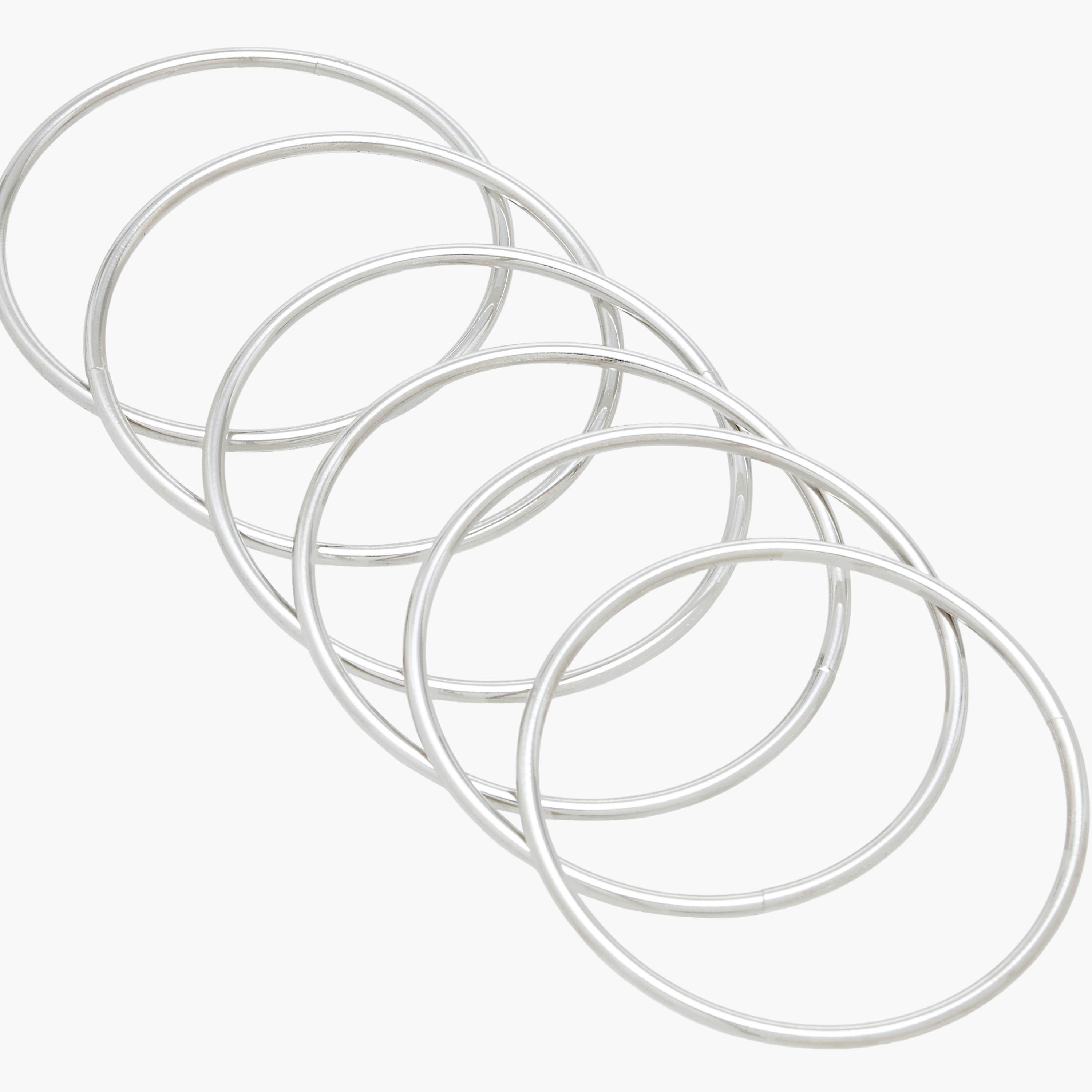Set of 6 - Silver Tone Bangle-women-watchesandjewellery-jewellery-banglesandbracelets-image-4