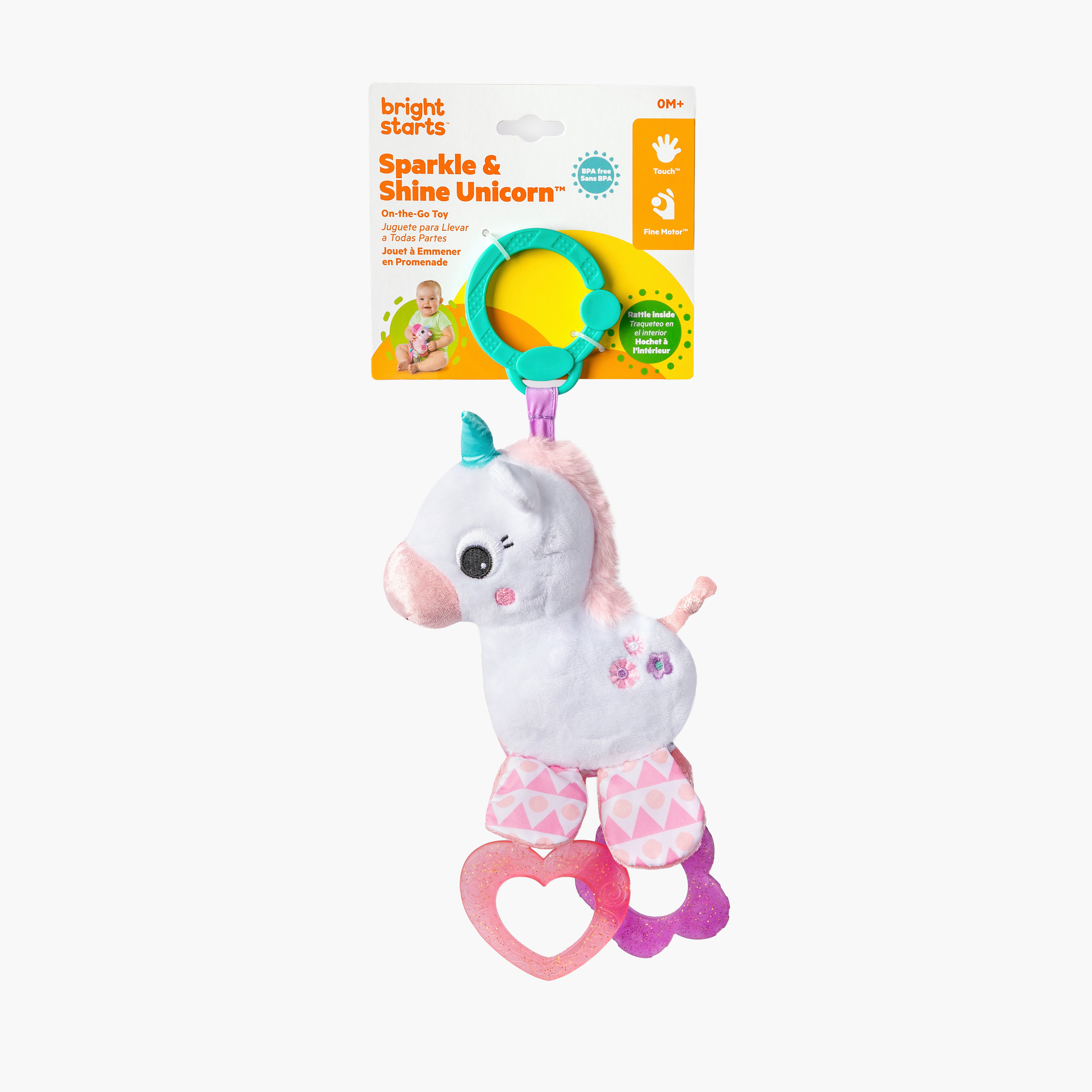 Bright Starts Sparkle N Shine Unicorn Plush Toy-baby-gear-travelaccessories-image-1