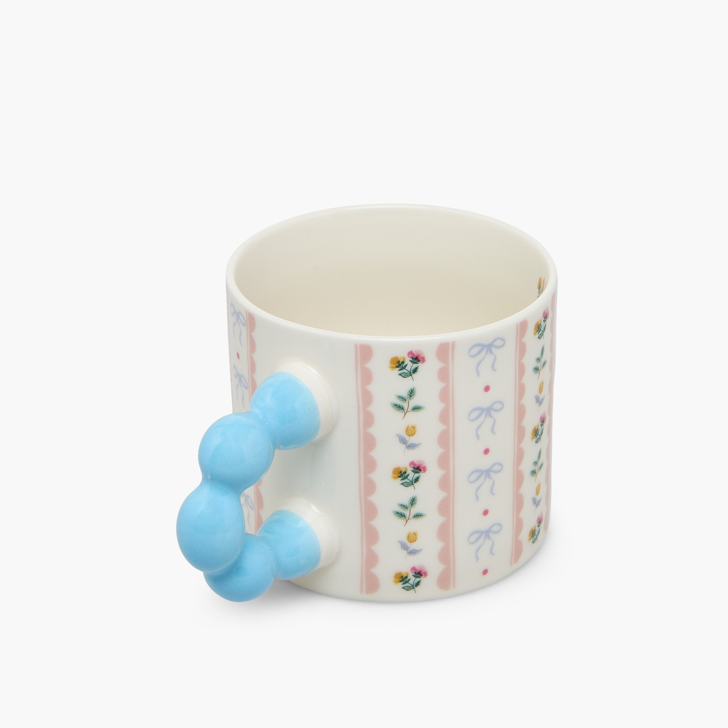 Floral and Bow Print New Bone China Mug with Handle - 355 ml-household-dining-teaandcoffee-mugsandcups-image-2