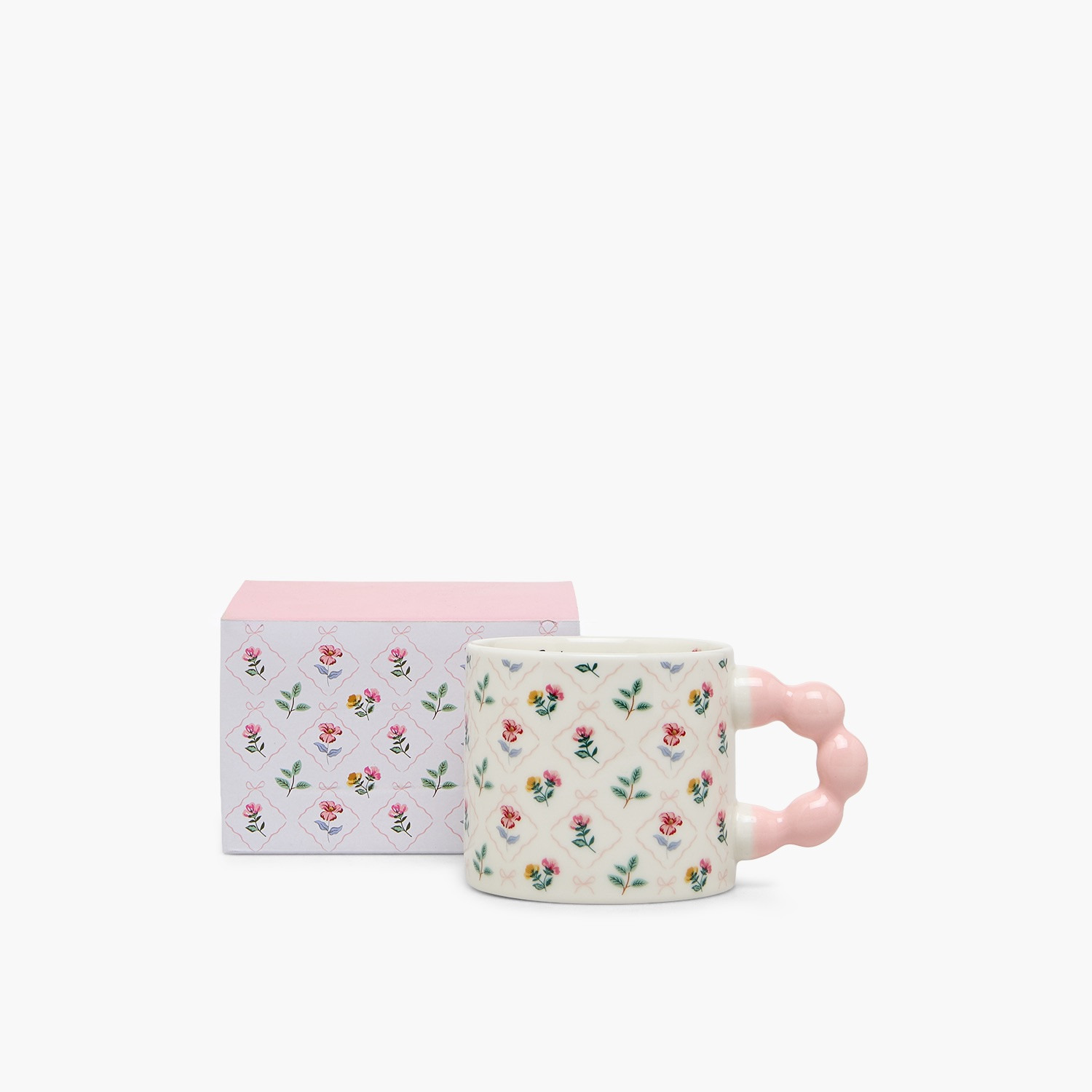 Floral Print New Bone China Mug with Handle - 355 ml-household-dining-teaandcoffee-mugsandcups-image-1