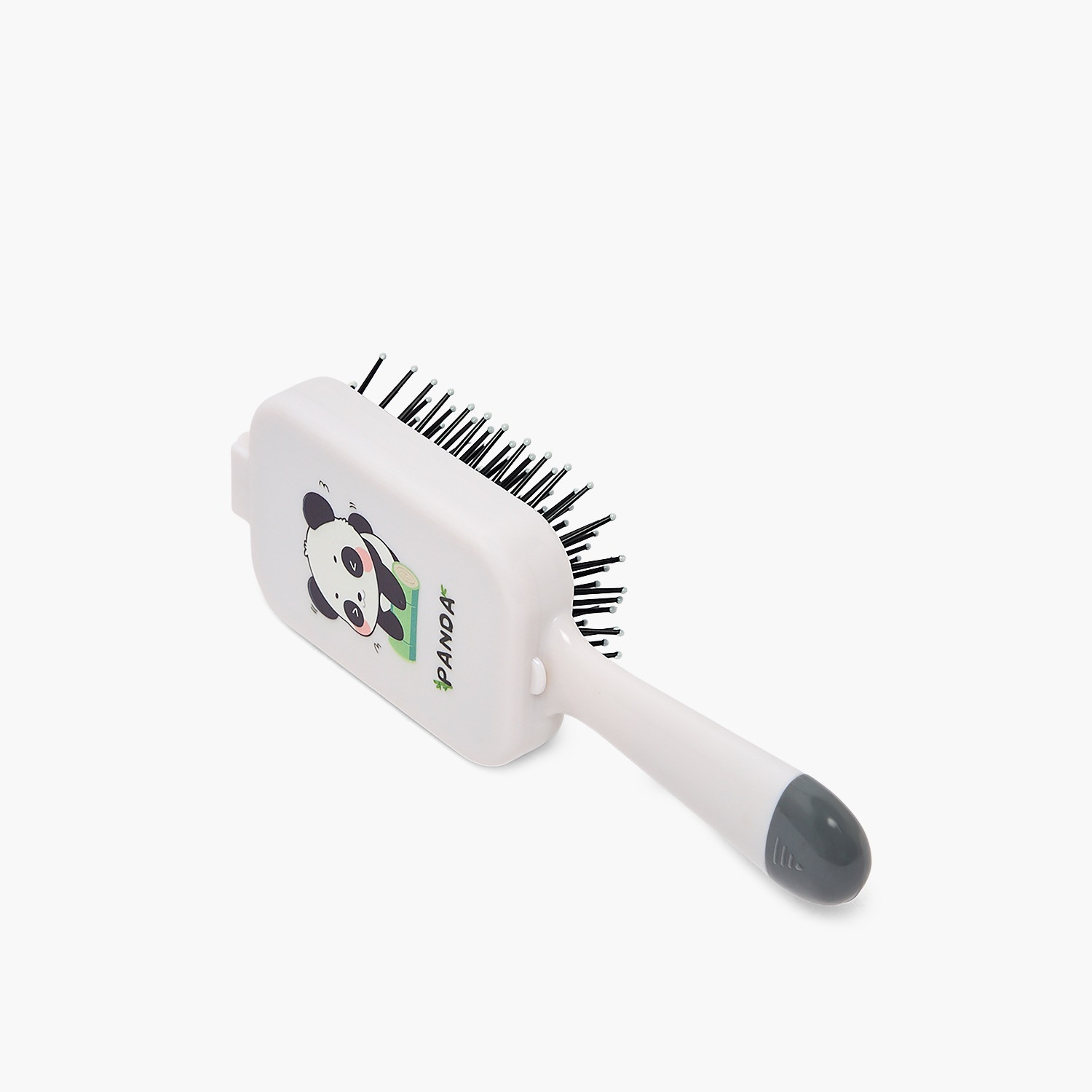 Findz Panda Print Foldable Hairbrush with Mirror-women-hairaccessories-brushesandcombs-image-1