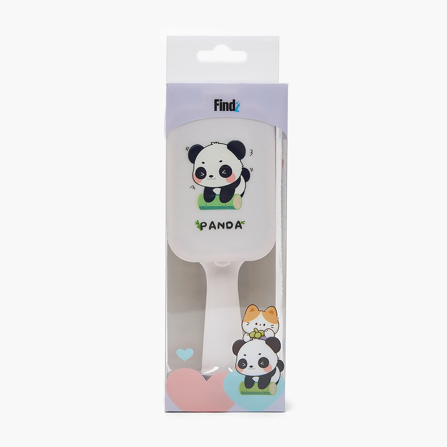 Findz Panda Print Foldable Hairbrush with Mirror-women-hairaccessories-brushesandcombs-image-6